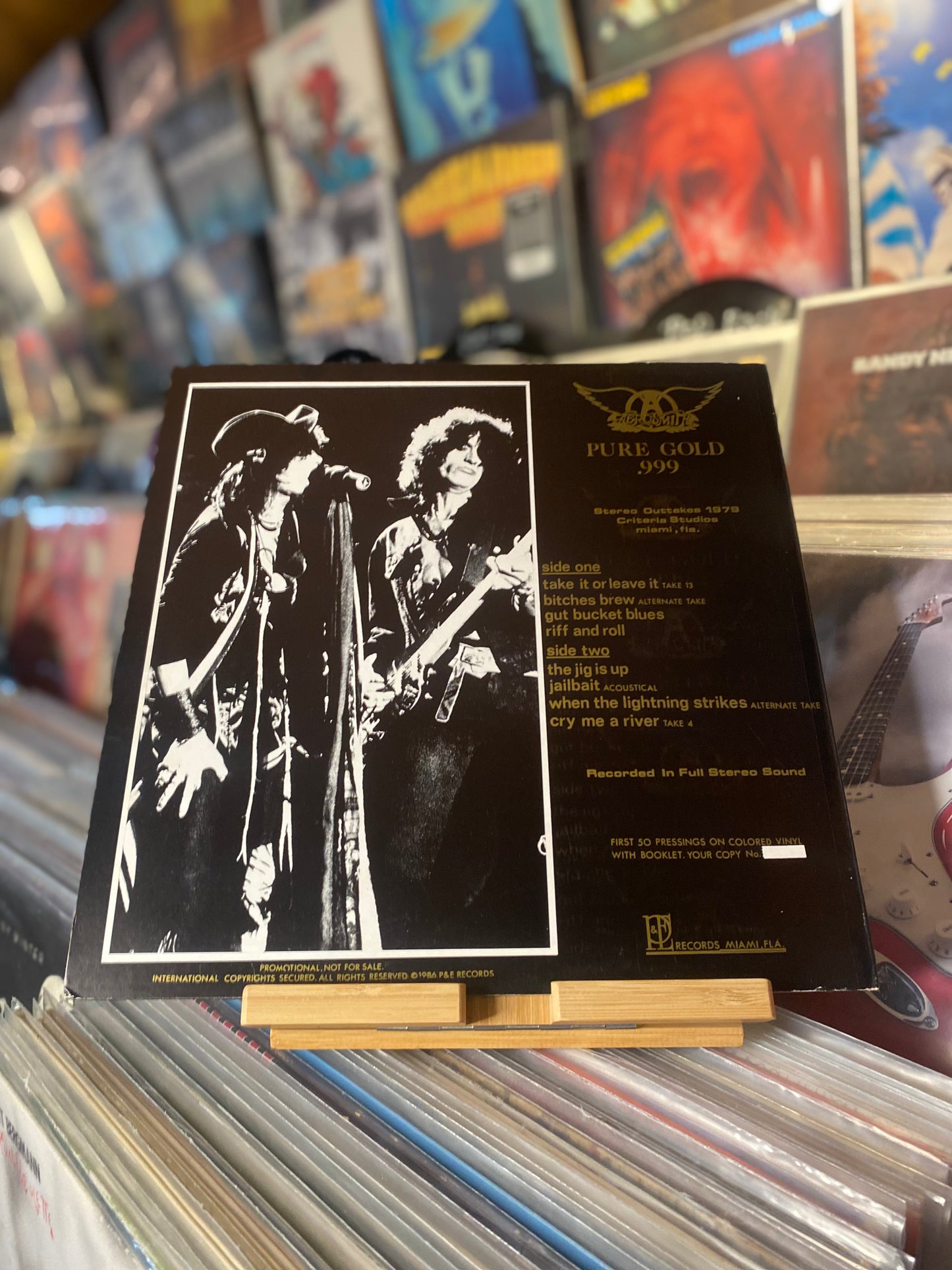 AEROSMITH - PURE GOLD .999 / Promo, Limited Edition (US 1986)