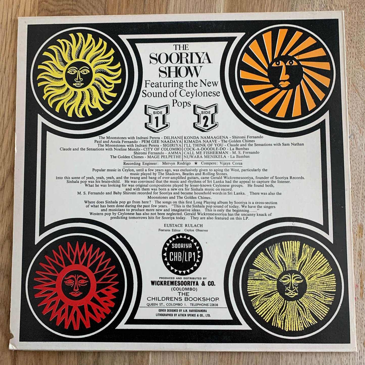 THE SOORIYA SHOW...OG SLK 1971...VG++/VG+
