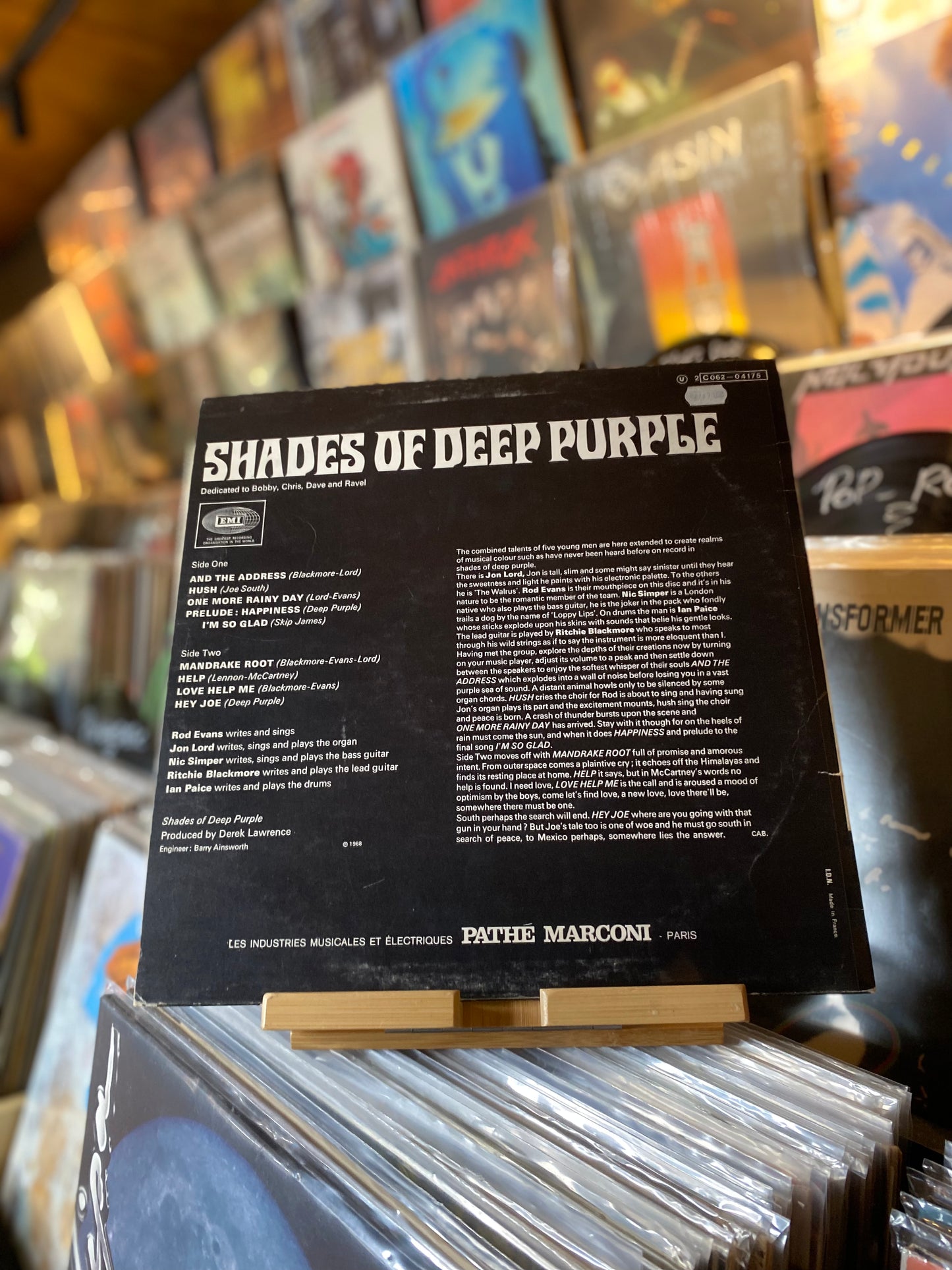 DEEP PURPLE - SHADES OF DEEP PURPLE / LP, ALBUM, RP (FR 1971)