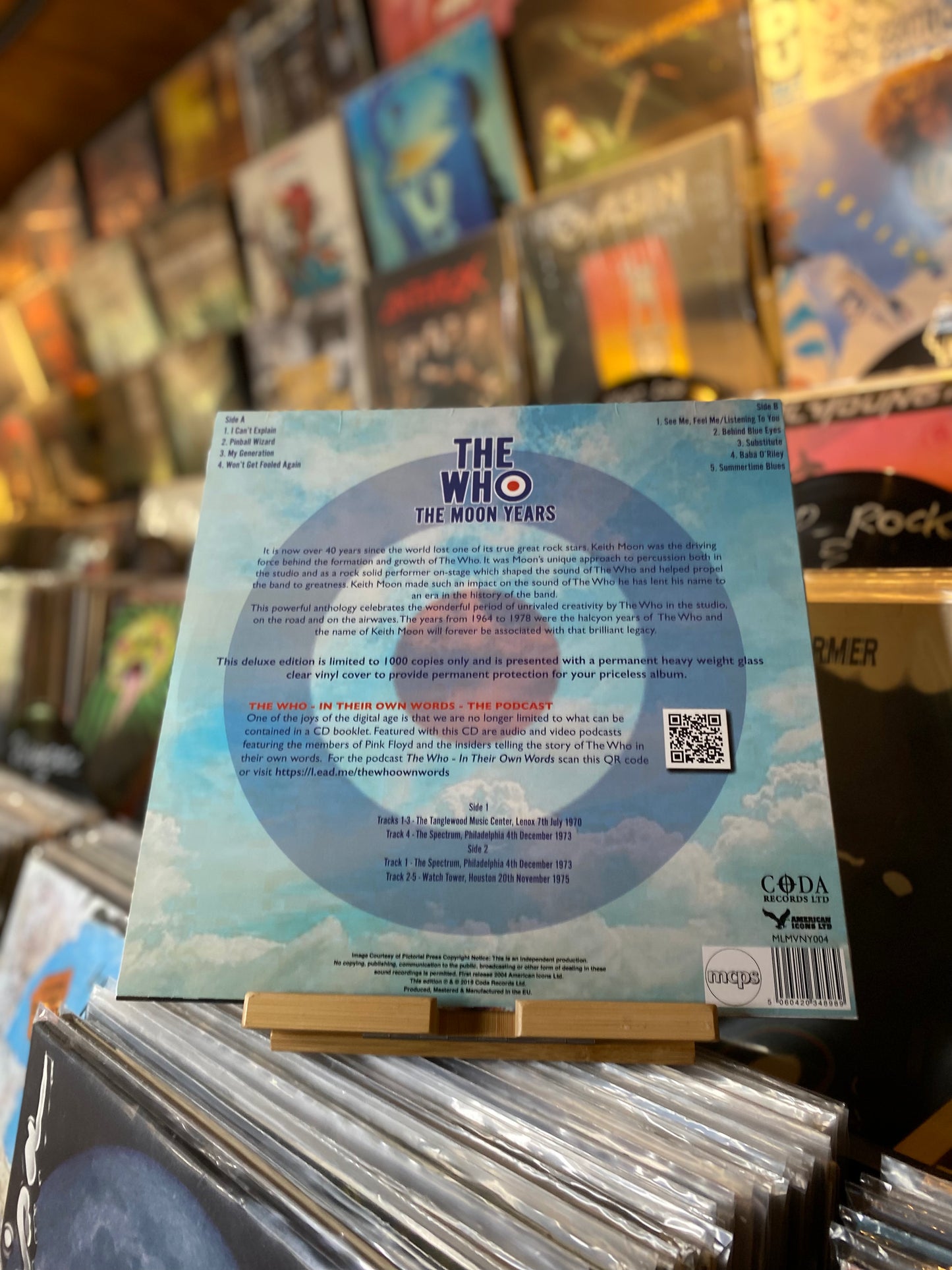 The Who - The Moon Years - Music Legends In Concert - The Legendary Broadcasts / LP, Limited, Blu vinyl (EU 2019)