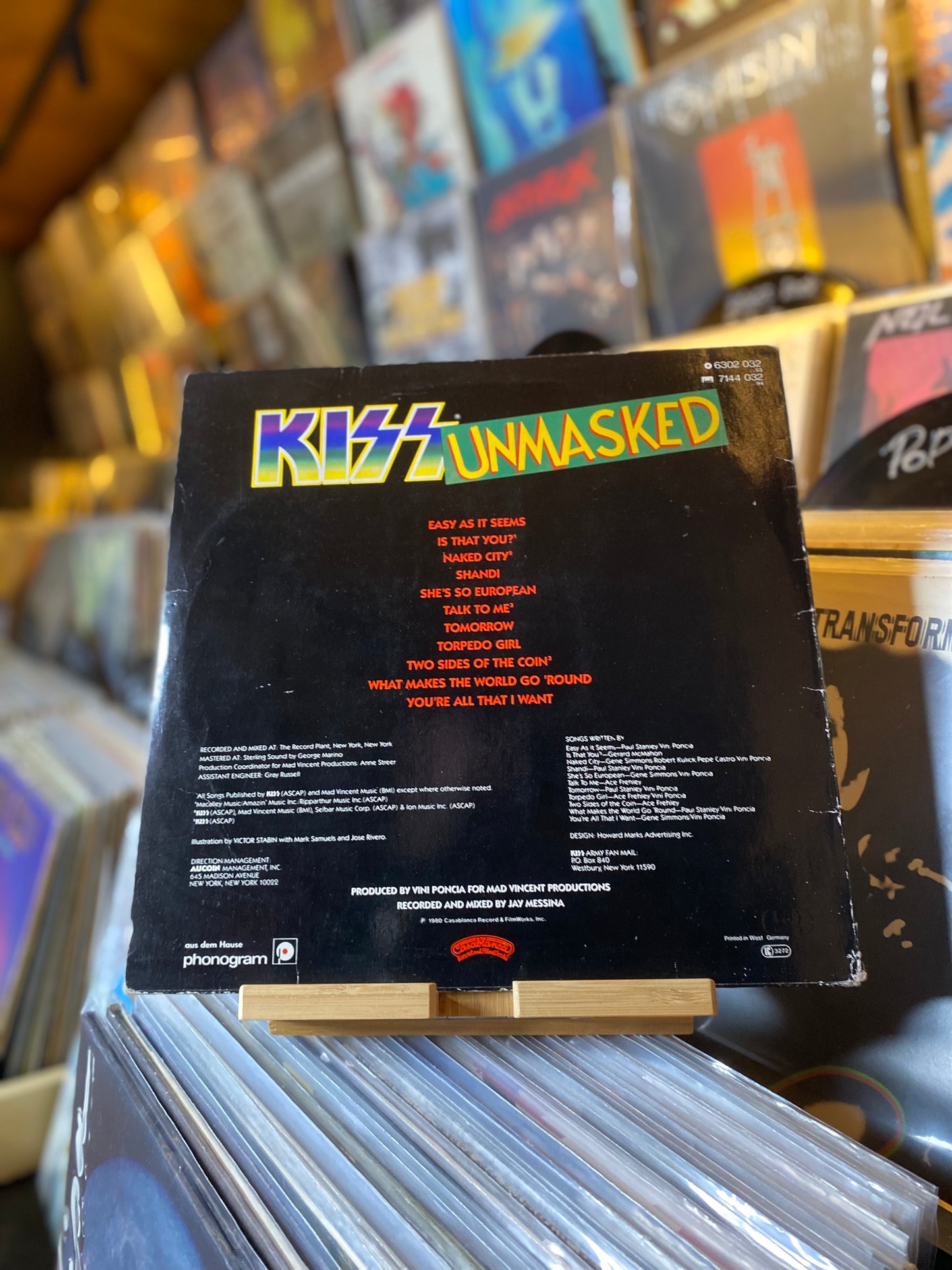 KISS - UNSMASKED / LP (GER 1980)