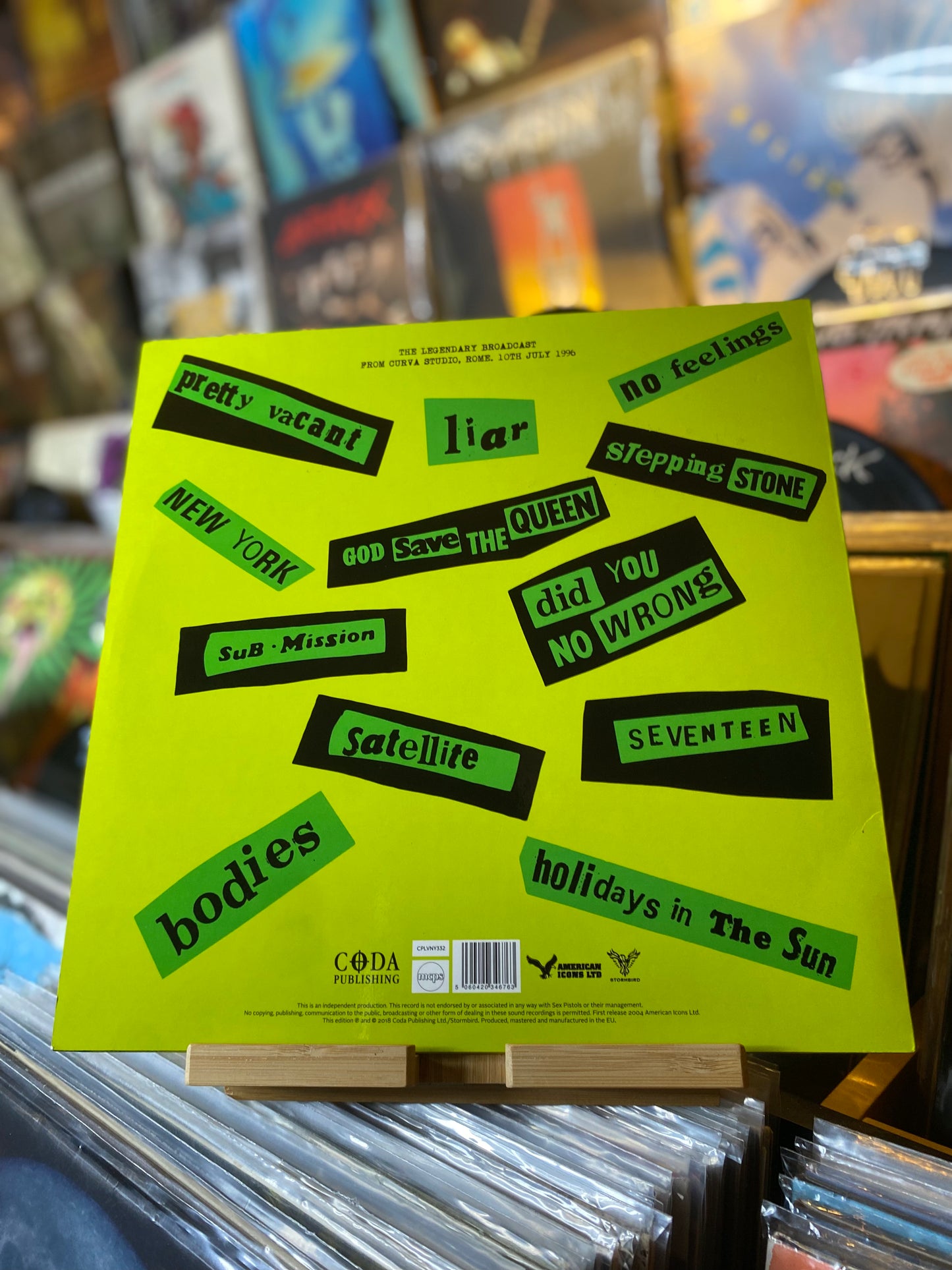 Sex Pistols - Anarchy In Rome / LP, Limited, SNOT GREEN VINYL (UK 2018)