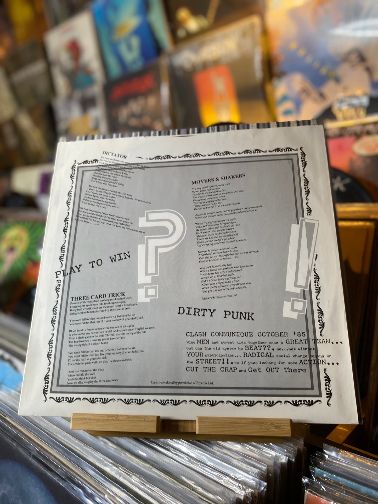 THE CLASH - CUT THE CRAP...OG UK 1985...EX/EX