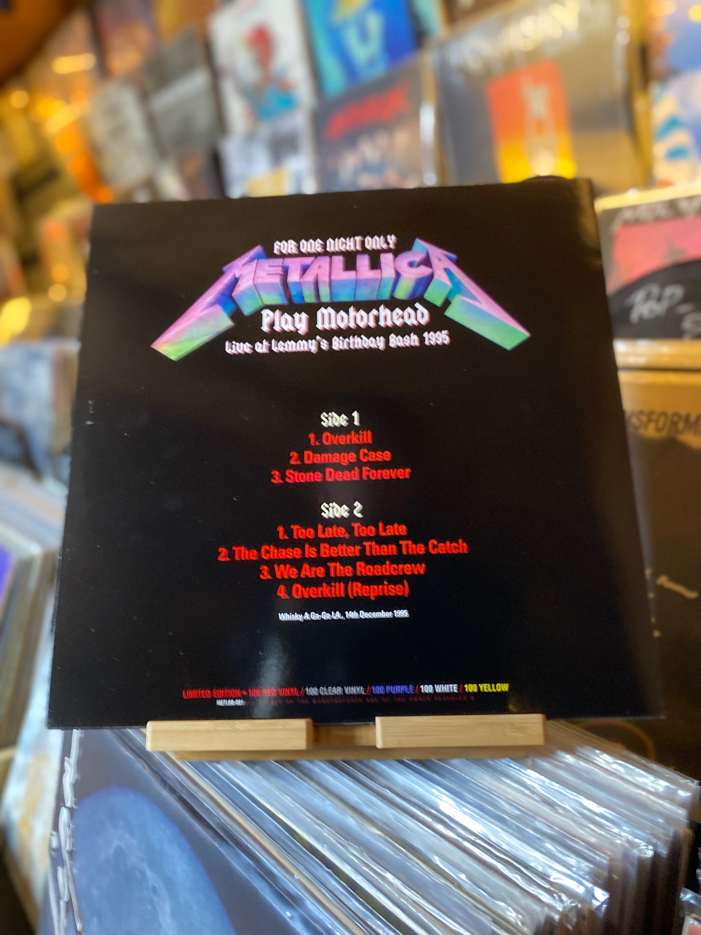 Metallica - Live At Lemmy's Birthday Bash 1995 / LP, Limited, White clear vinyl (UK 2016)