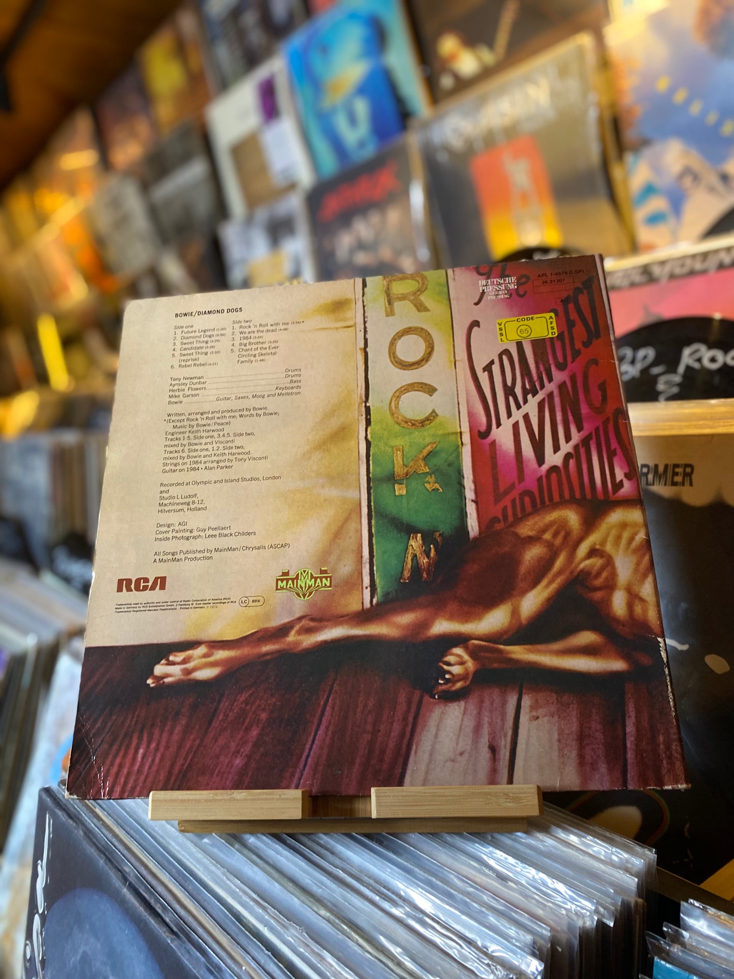 DAVID BOWIE - DIAMOND DOGS / LP, ALBUM, RE, GAT (GER 1976)