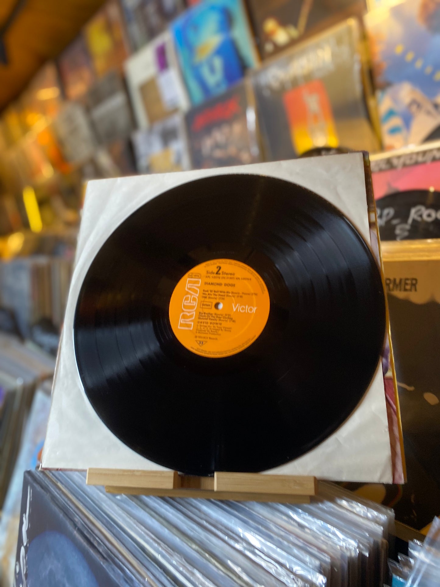 DAVID BOWIE - DIAMOND DOGS / LP, ALBUM, RE, GAT (GER 1976)