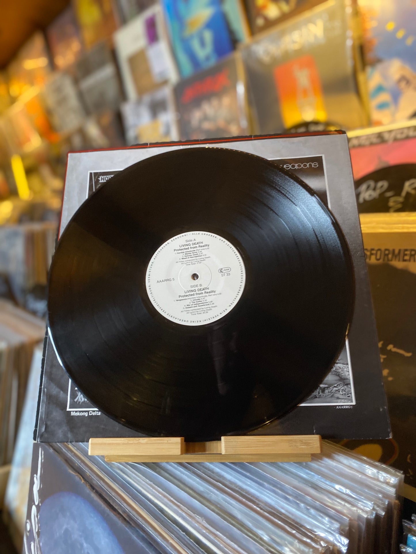 LIVING DEATH - PROTECTED FROM REALITY...OG GER 1987...VG+/VG+