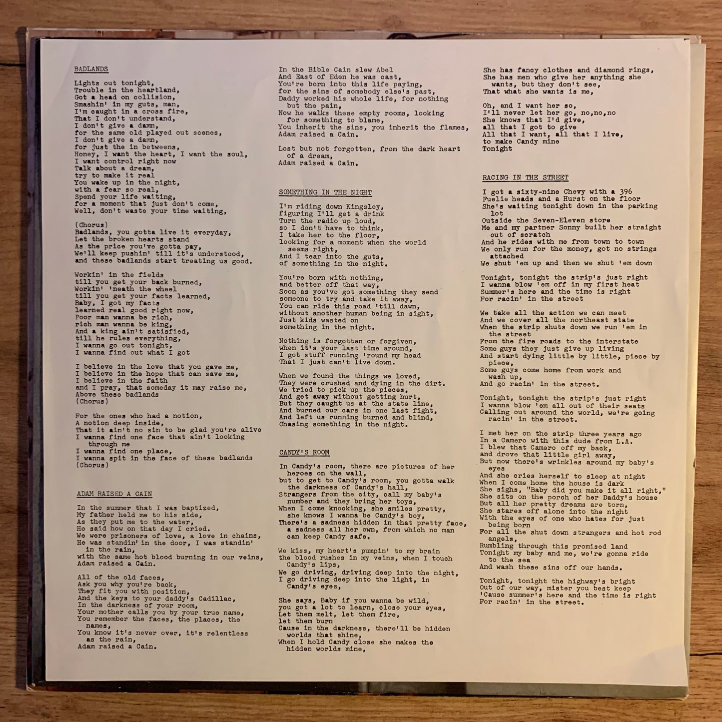 BRUCE SPRINGSTEEN - DARKNESS ON THE EDGE OF TOWN...OG EU 1978...EX/EX