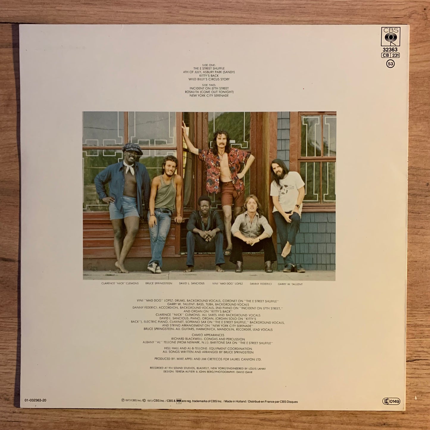 BRUCE SPRINGSTEEN - THE WILD, THE INNOCENT & THE E STREET SHUFFLE...RE EU...EX/VG+