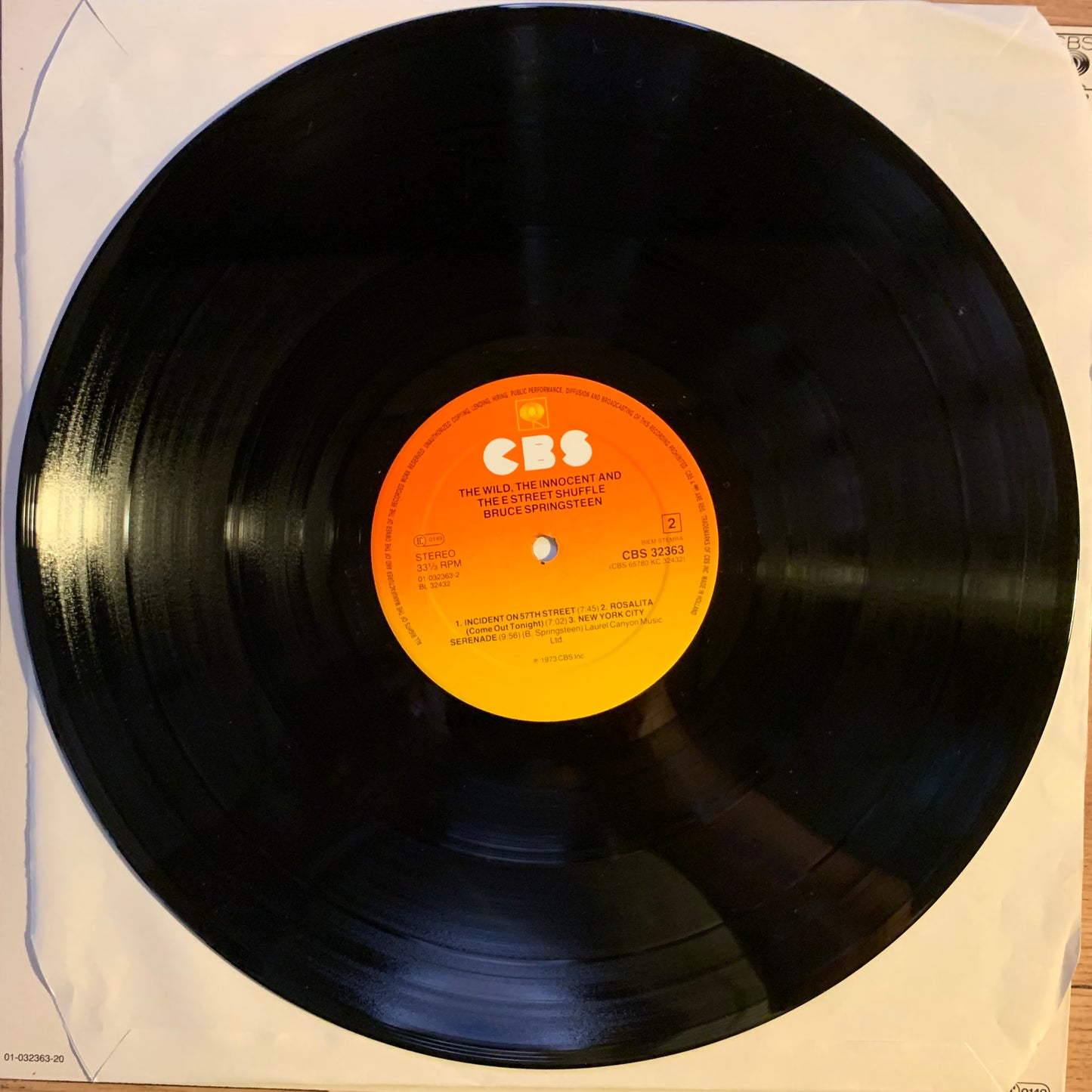 BRUCE SPRINGSTEEN - THE WILD, THE INNOCENT & THE E STREET SHUFFLE...RE EU...EX/VG+