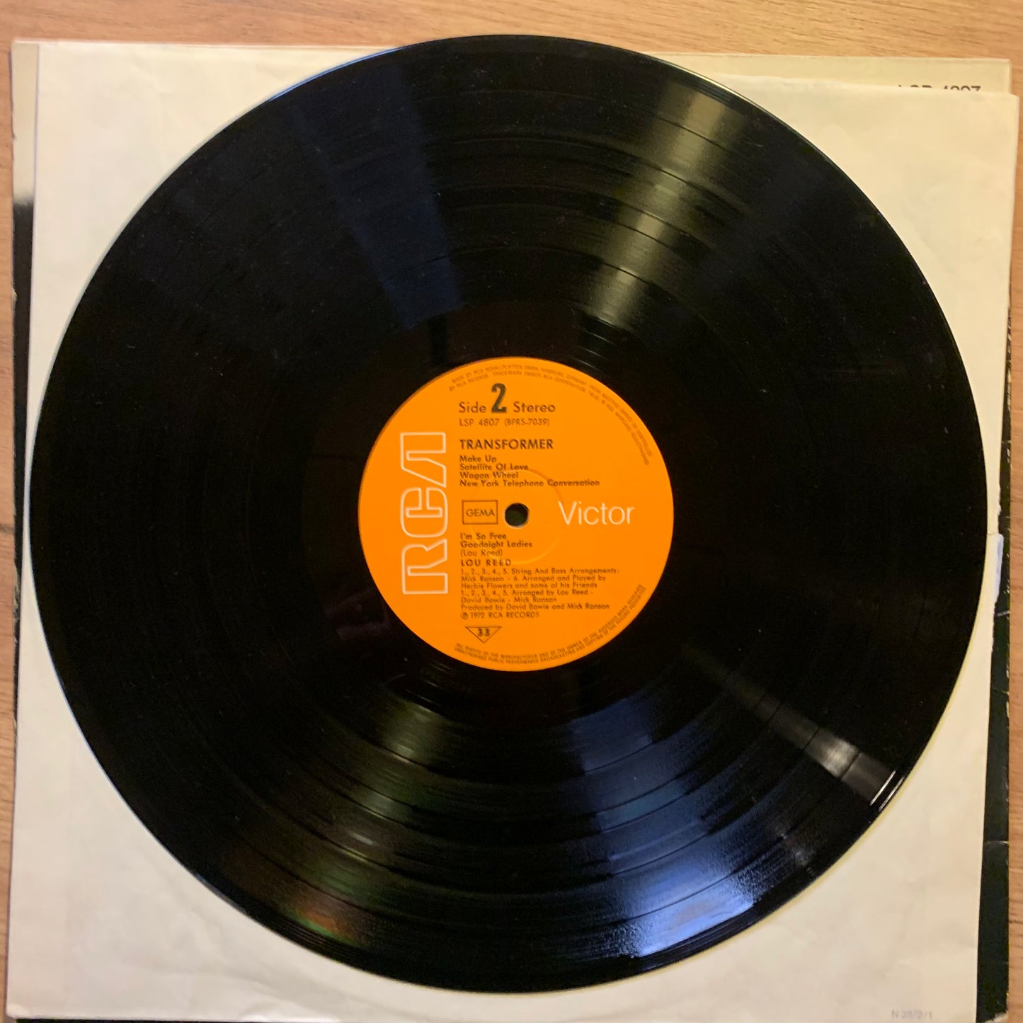 LOU REED - TRANSFORMER...RE GER...VG+/VG+