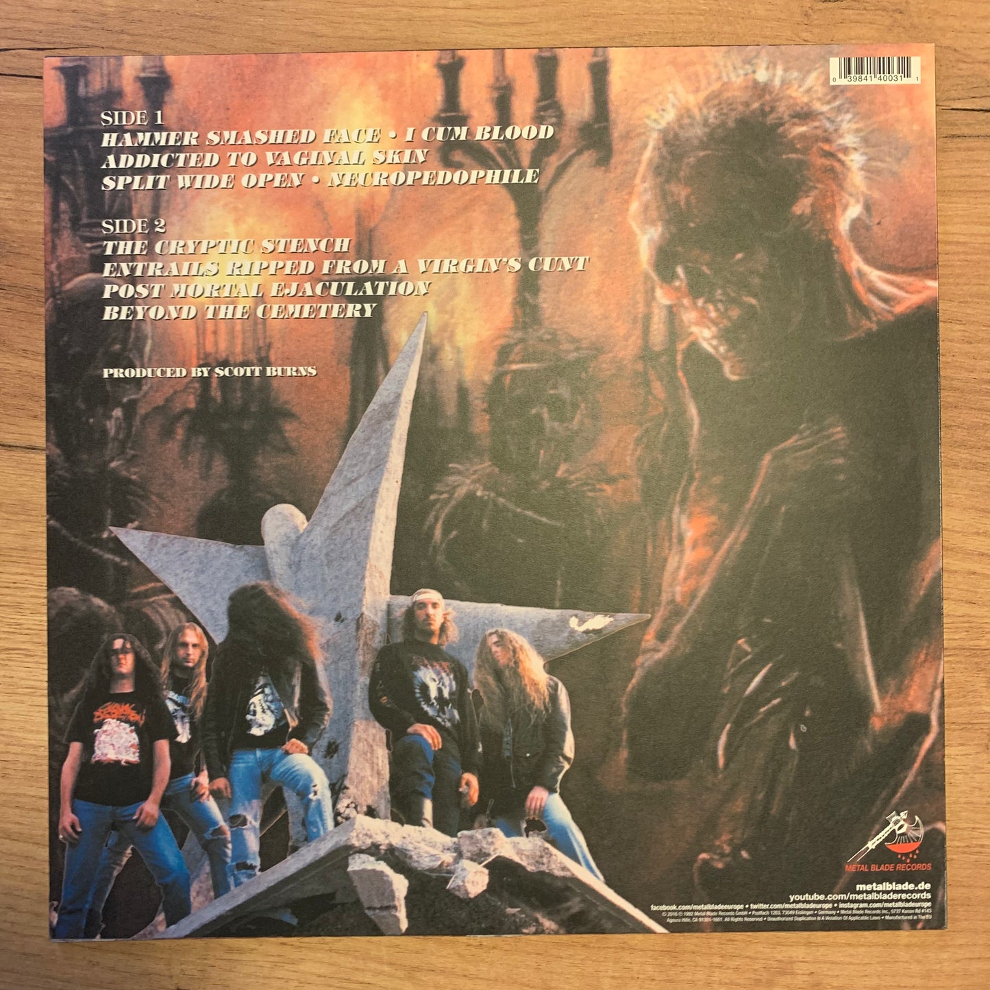 CANNIBAL CORPSE - TOMB OF THE MUTILATED...RE EU 2023...EX/NM