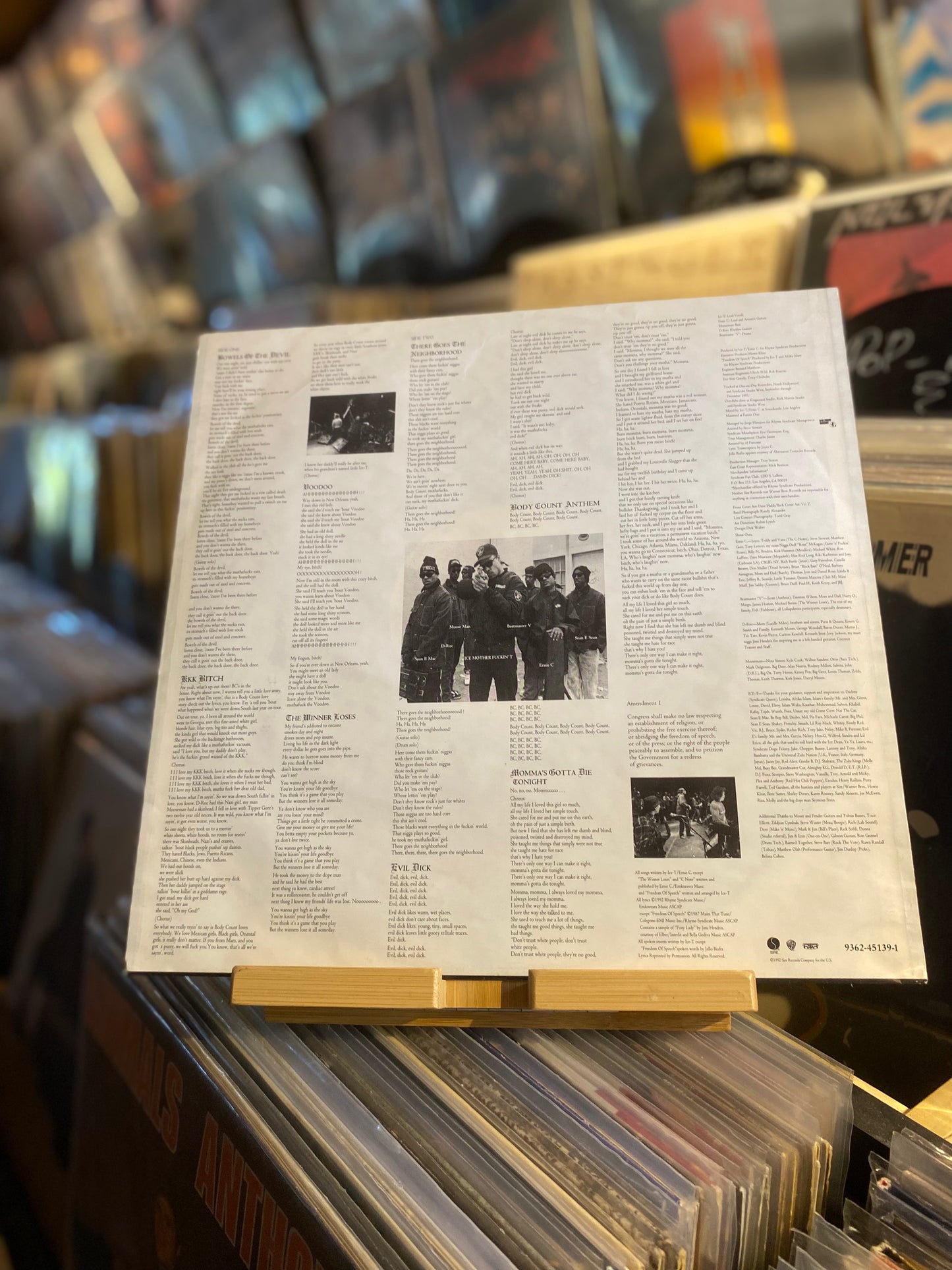 BODY COUNT  – BODY COUNT /LP (OG EU 1992)