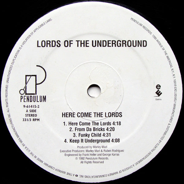 LORDS OF THE UNDERGROUND – HERE COME THE LORDS...UNO UK 2004...VG+/EX