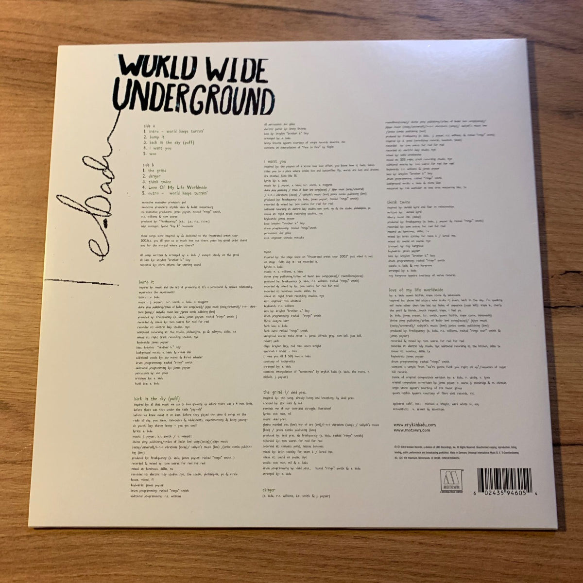 ERYKAH BADU – WORLDWIDE UNDERGROUND...RE EU 2022...NM/NM