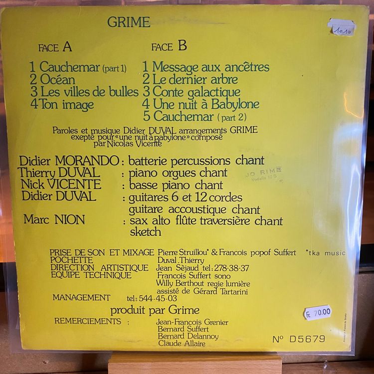 GRIME - GRIME...OG FR 1979...VG/VG+
