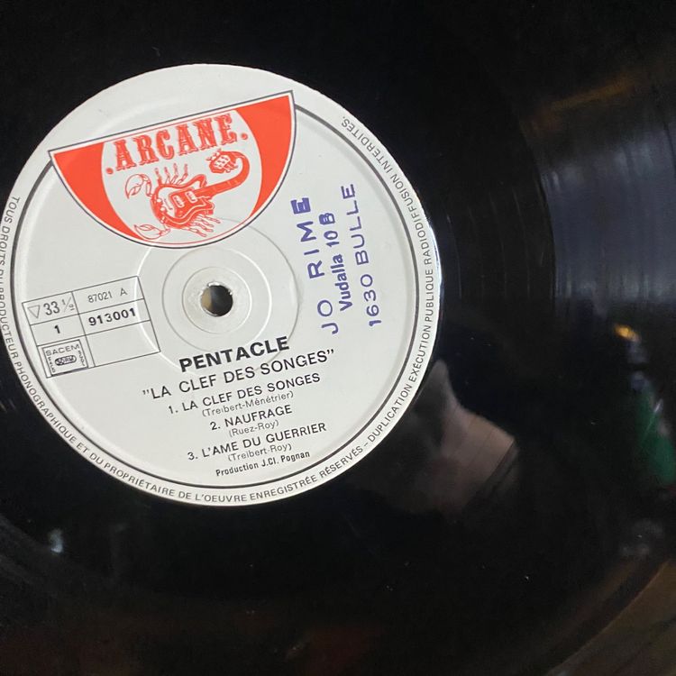 PENTACLE - LA CLEF DES SONGES...OG FR 1975...VG/VG+