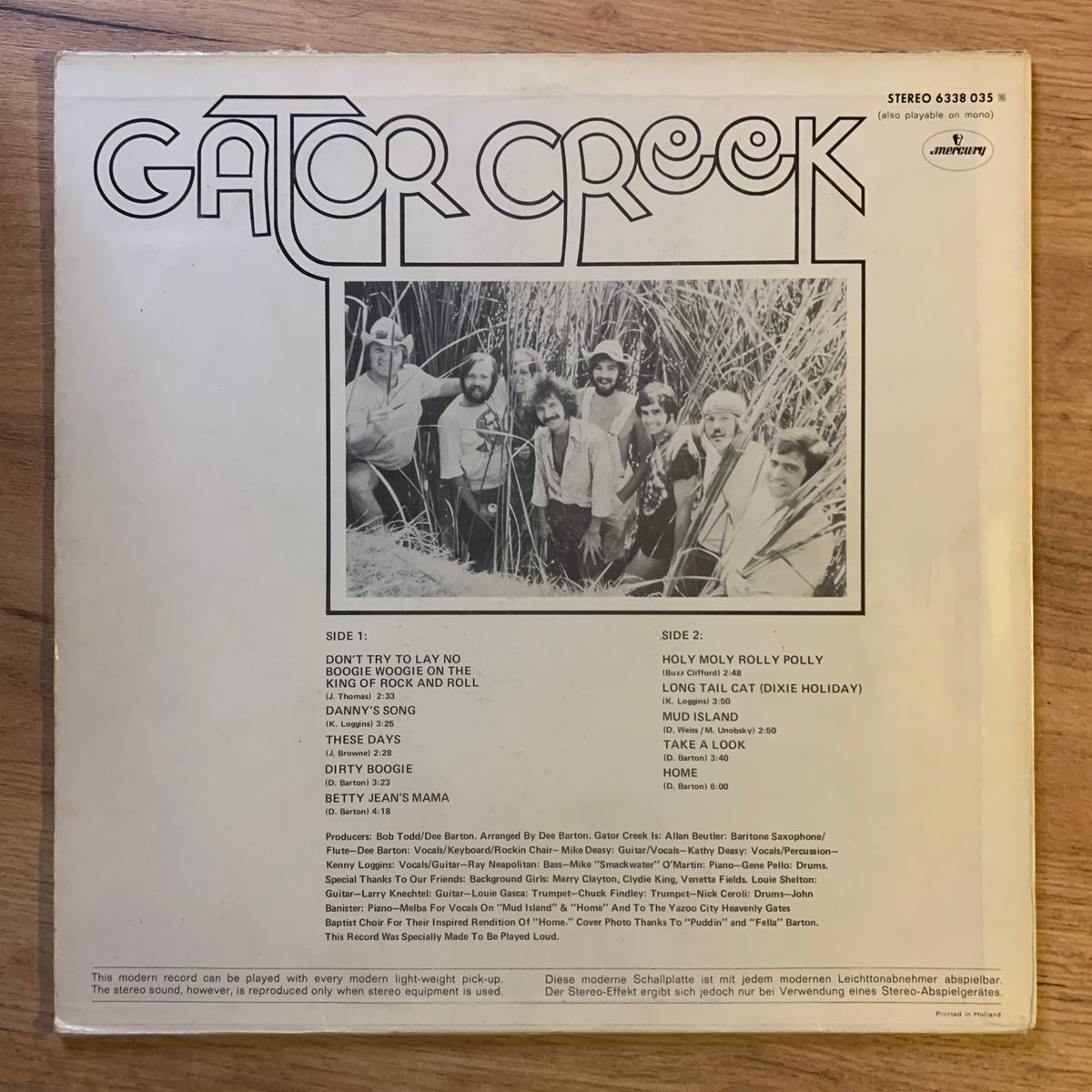 Gator Creek : pochette verso
