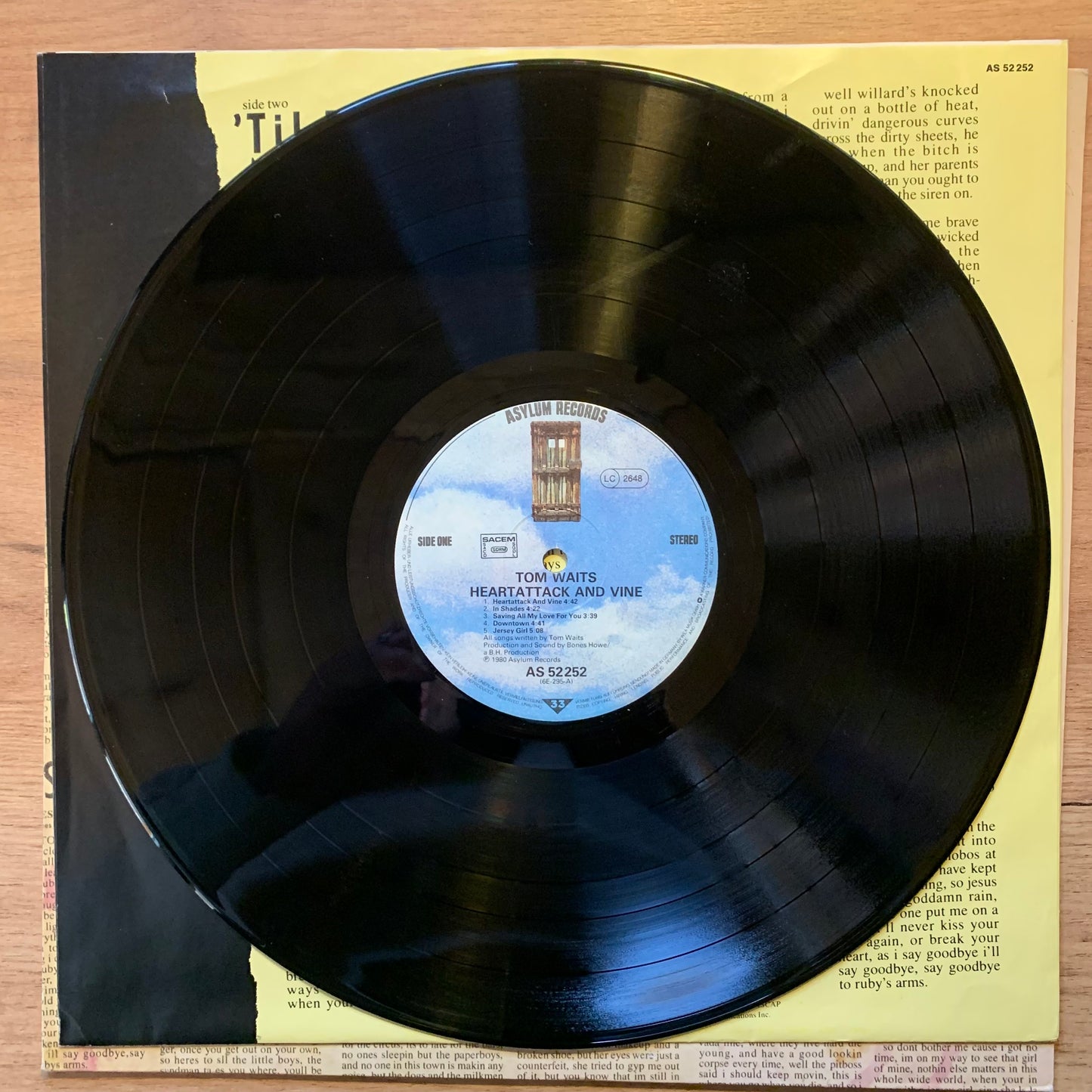 TOM WAITS - HEARTATTACK AND VINE...OG FR 1981...VG+/VG+
