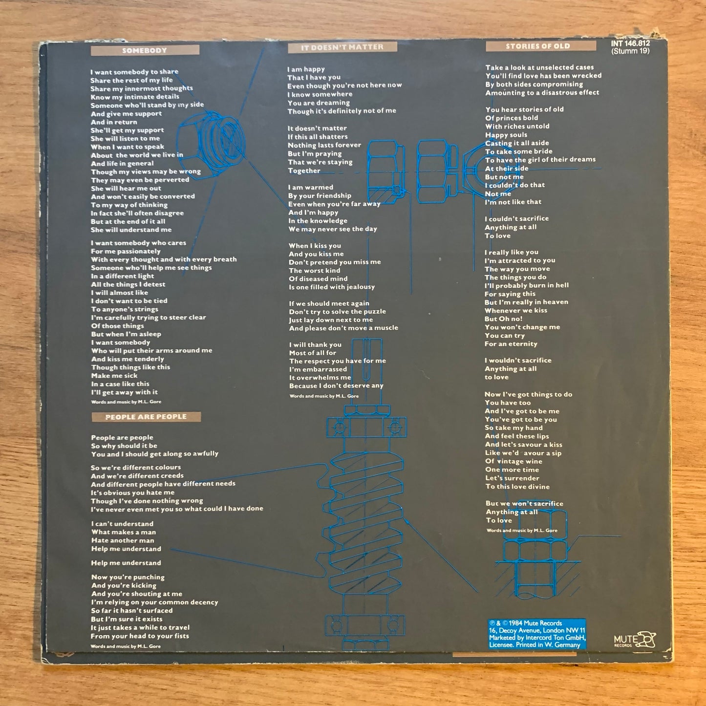 DEPECHE MODE - SOME GREAT REWARD...OG GER 1984...VG+/VG