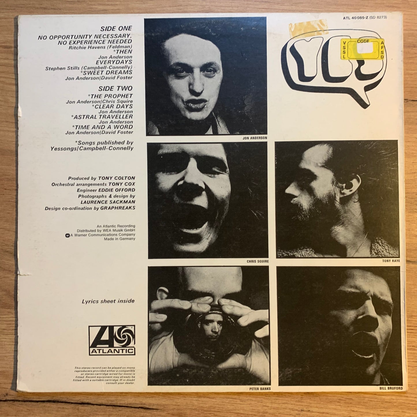 YES - TIME AND A WORD...RE GER...VG++/VG+