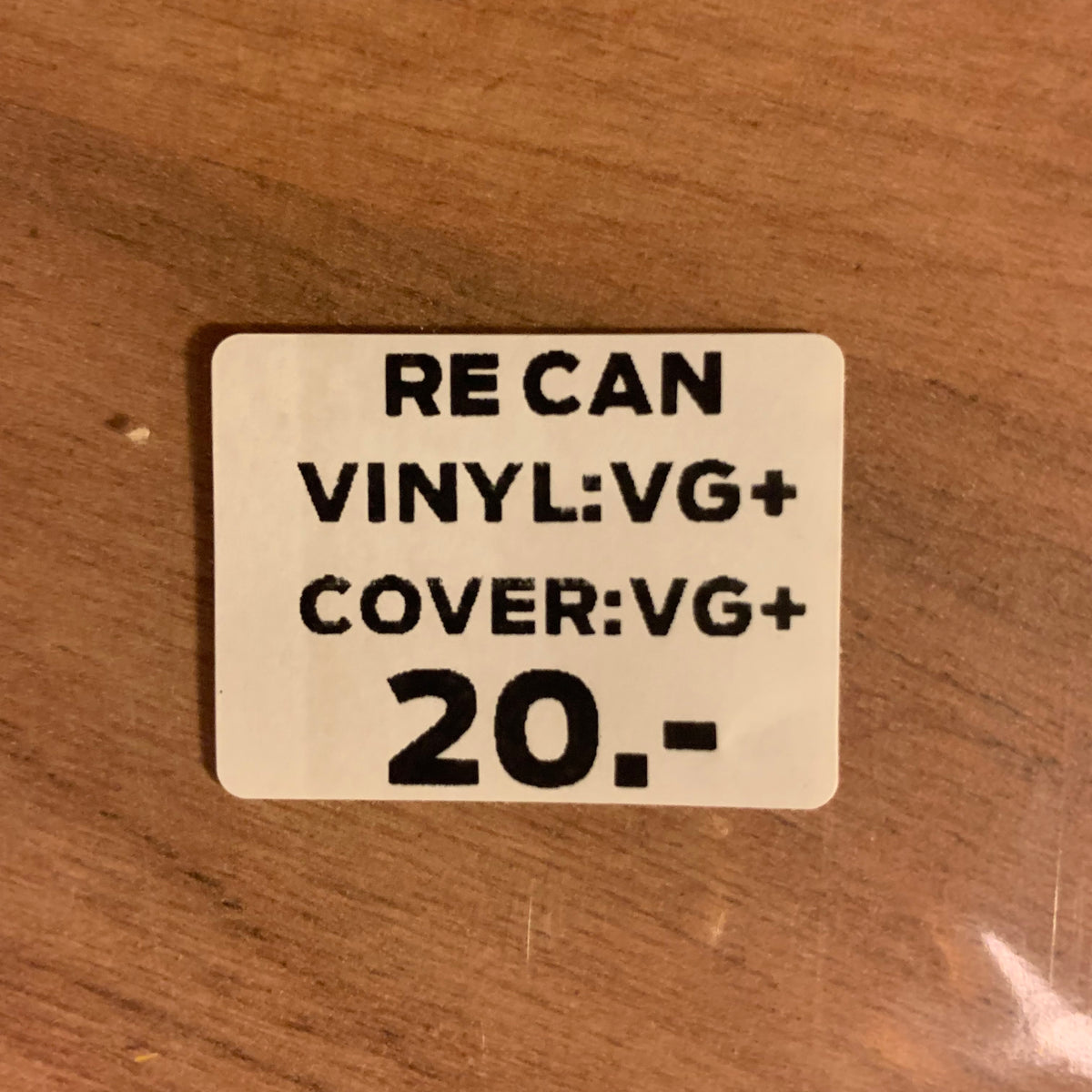 Étiquette état : RE CAN, disque VG+, pochette VG+, 20 CHF