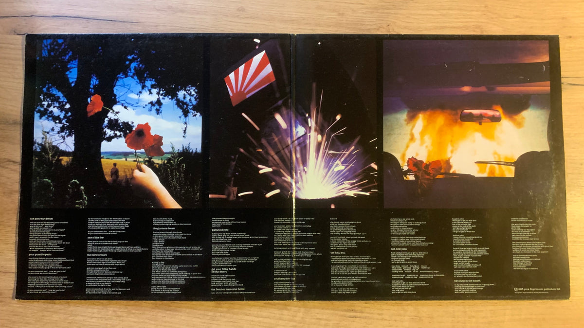 Pink Floyd The Final Cut intérieur de la pochette dépliante
