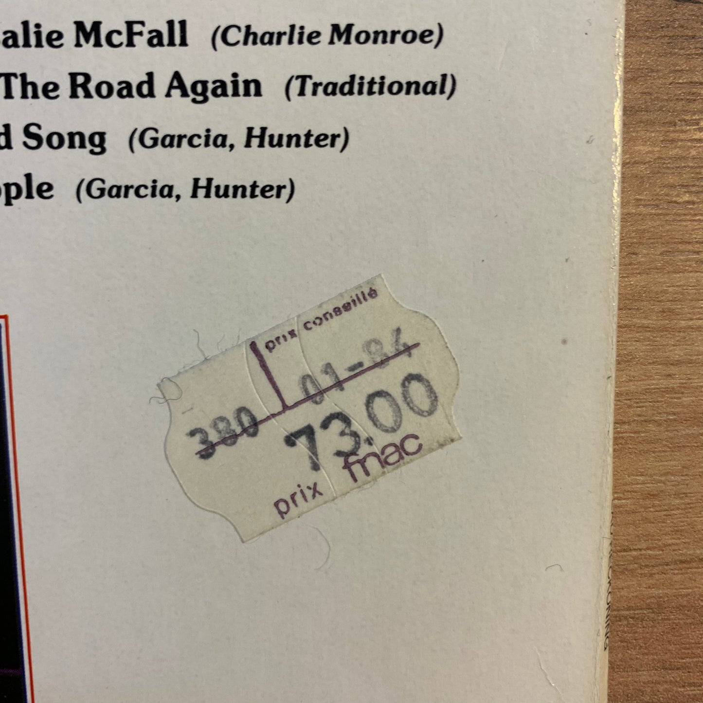 GRATEFUL DEAD - RECKONING...OG FR 1981...EX/EX