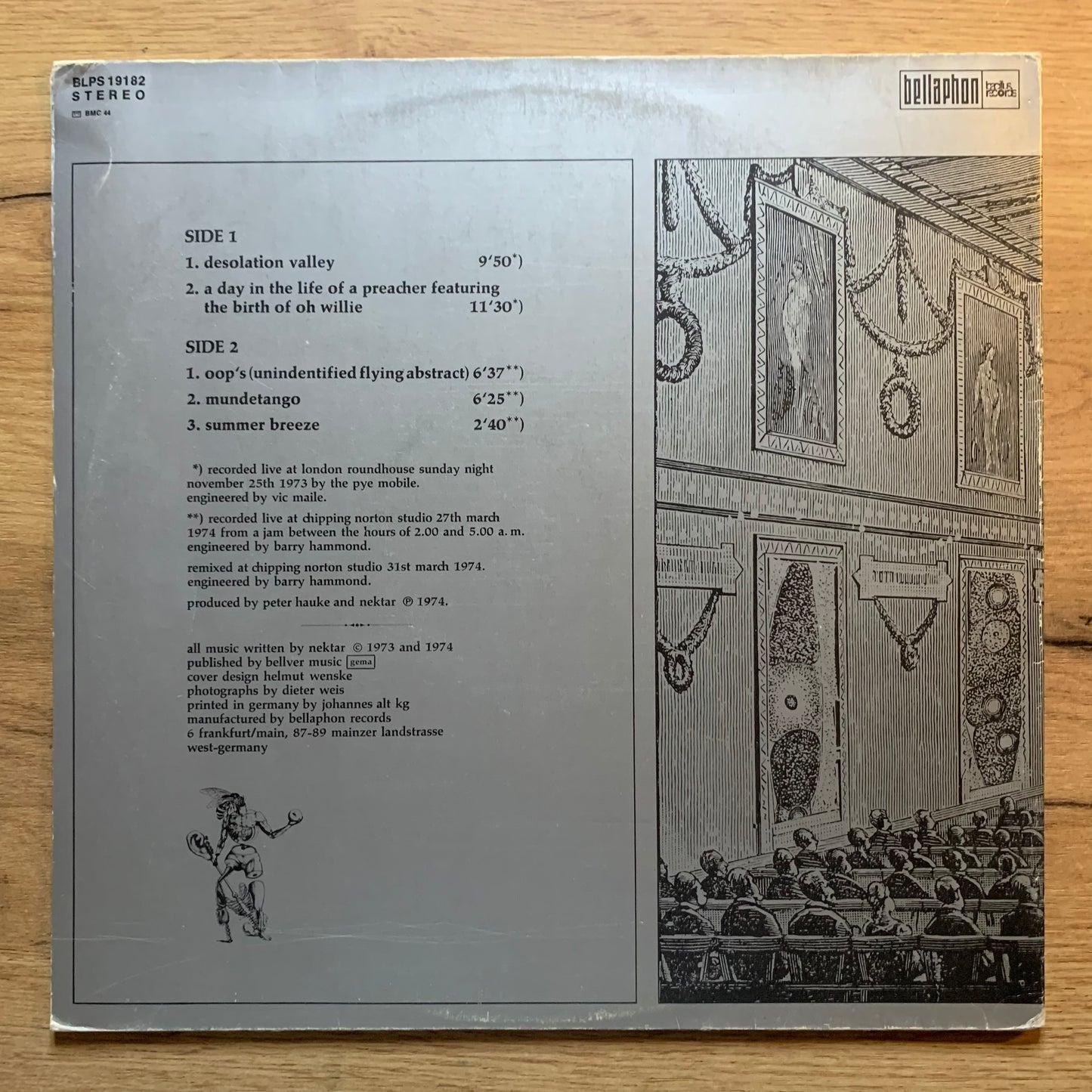 NEKTAR - SUNDAY NIGHT AT LONDON ROUNDHOUSE LIVE...OG GER 1974...VG/VG+