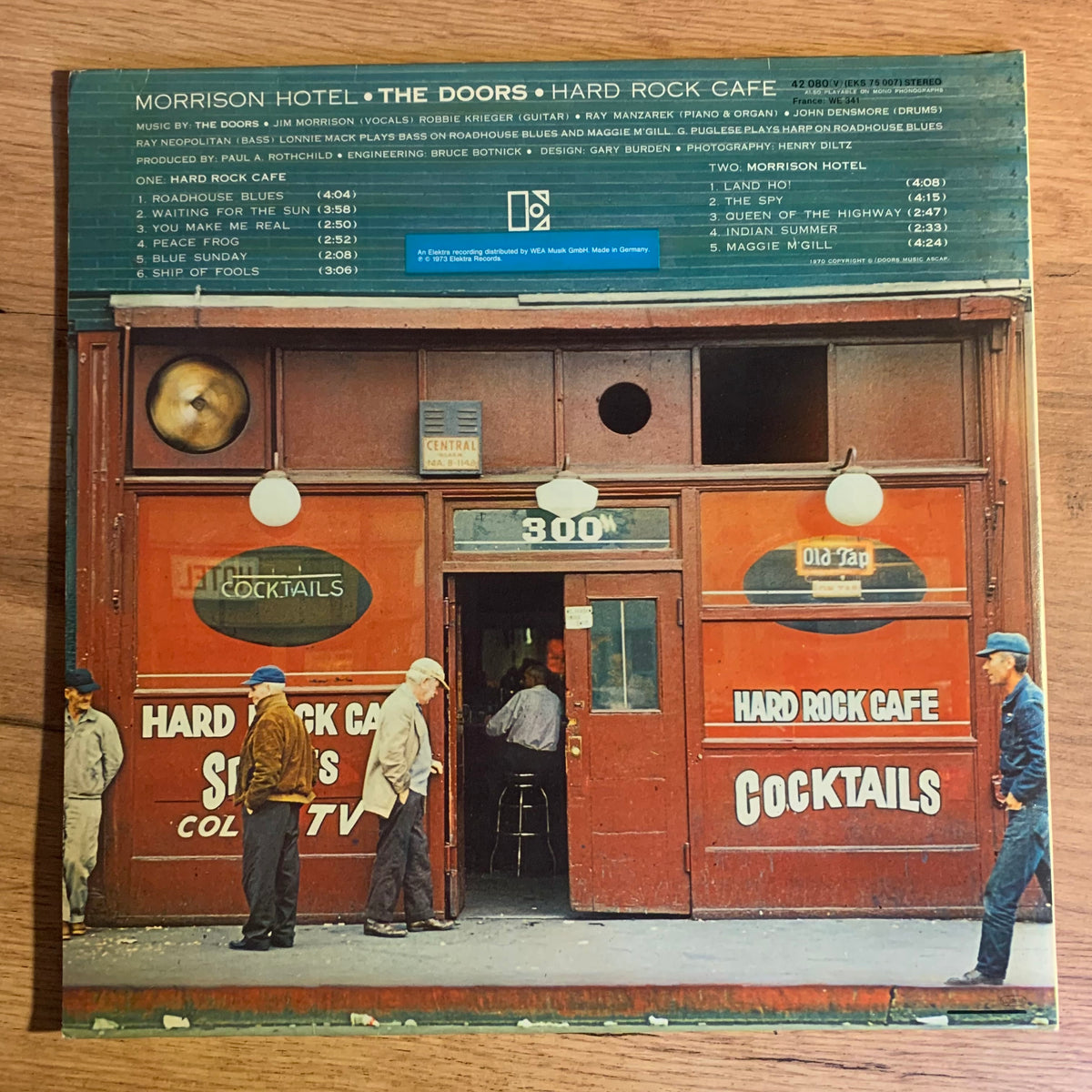 The Doors Morrison Hotel, pochette verso