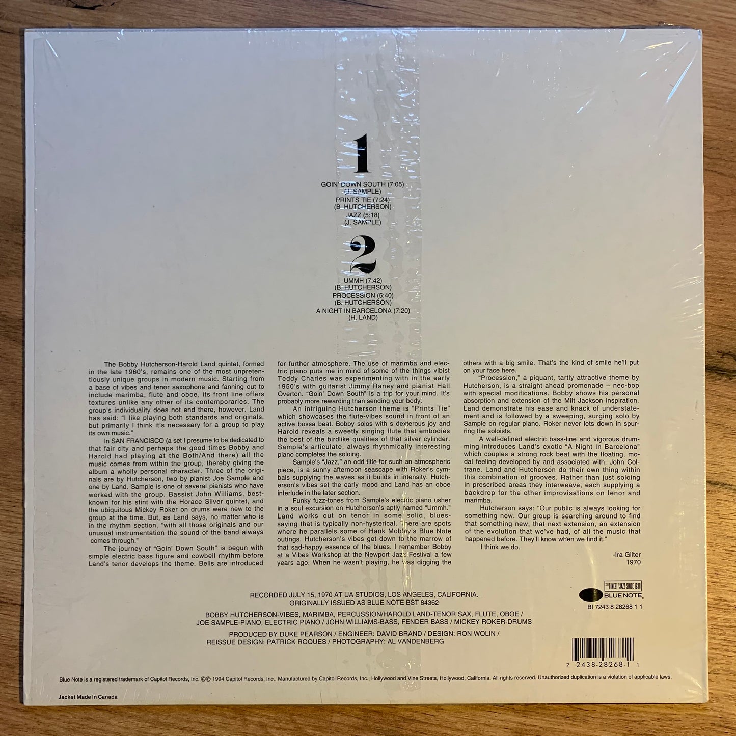 BOBBY HUTCHERSON - SAN FRANCISCO feat. HAROLD LAND...RE US 1994...EX/EX