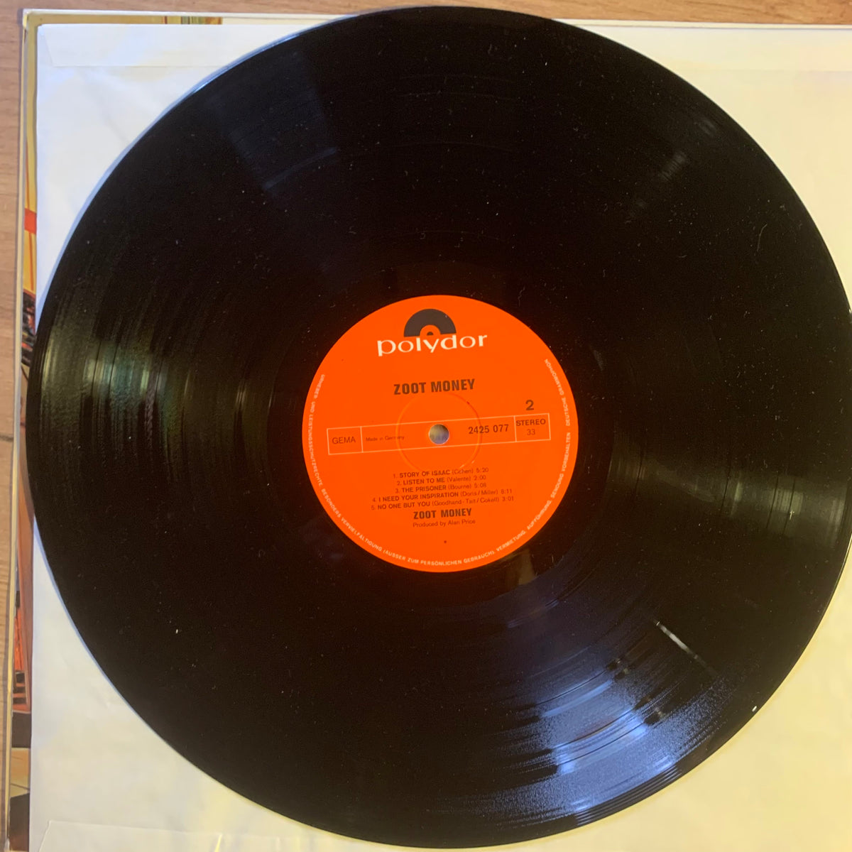 Zoot Money, disque Polydor 2425 077