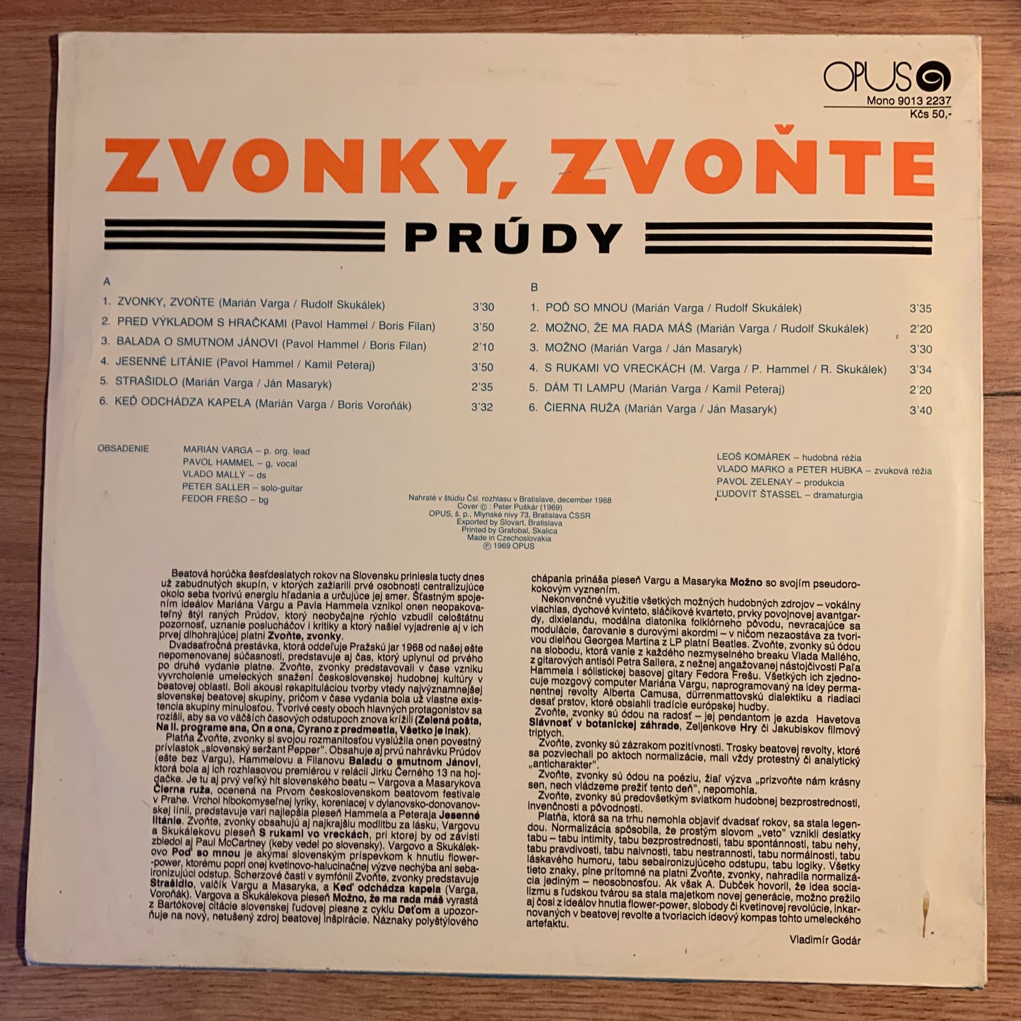 PRÚDY - ZVONKY, ZVONTE...RE CZE 1990...VG+/VG+