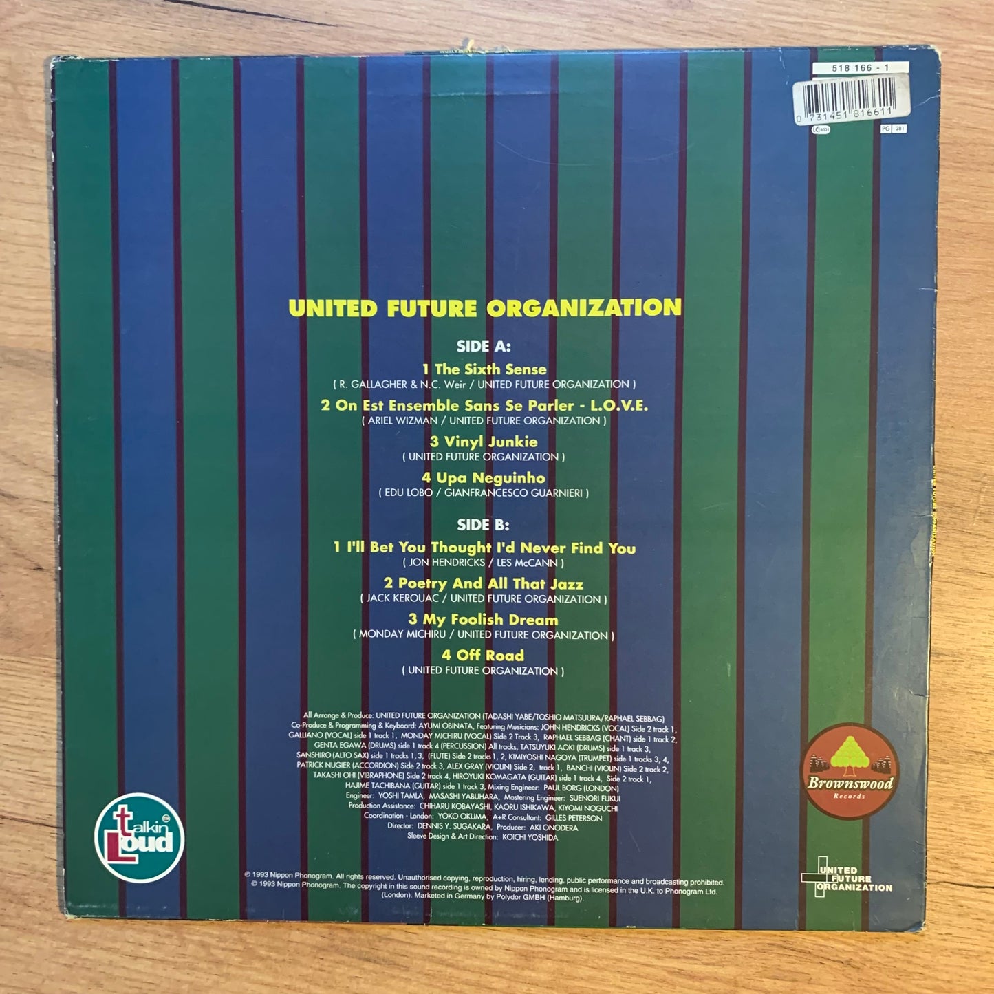 UNITED FUTURE ORGANIZATION...OG EU 1993...VG+/VG+