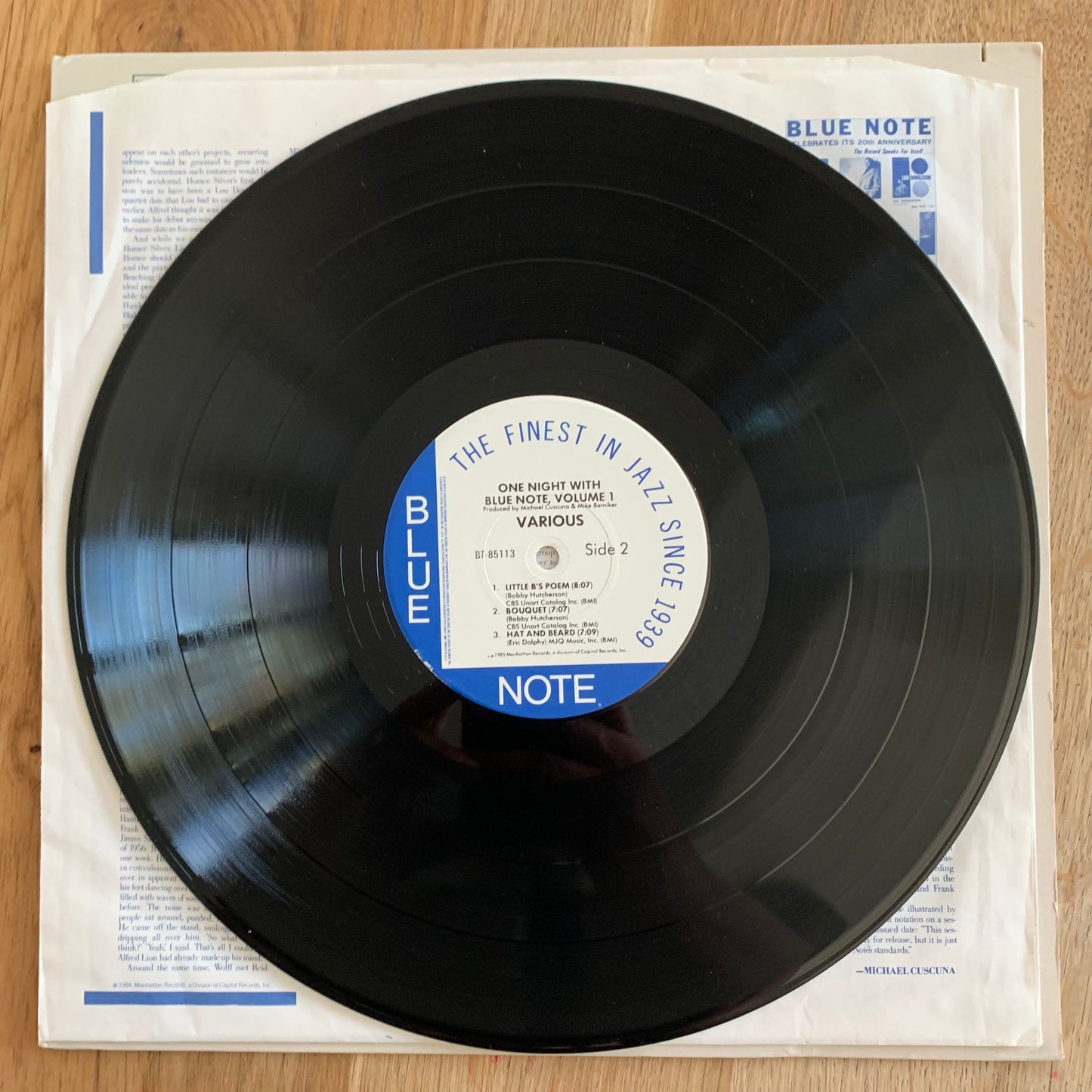 ONE NIGHT WITH BLUE NOTE VOL. 1...COMPIL US 1985...VG++/VG+
