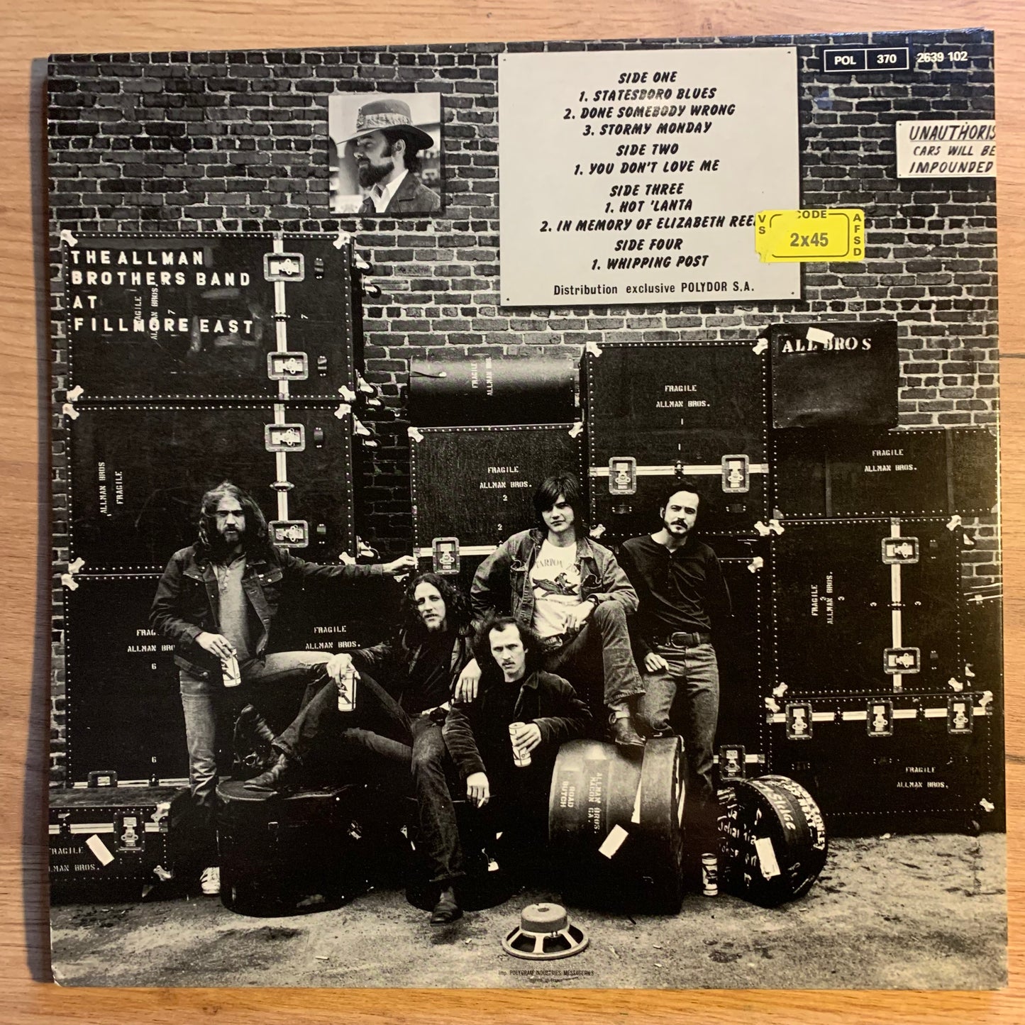 THE ALLMAN BROTHERS BAND - AT FILLMORE EAST...RE FR...VG++/EX