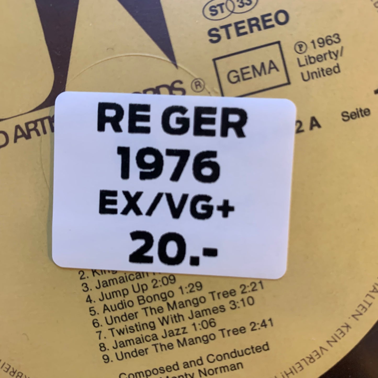 JAMES BOND - DR. NO OST...RE GER 1976...EX/VG+