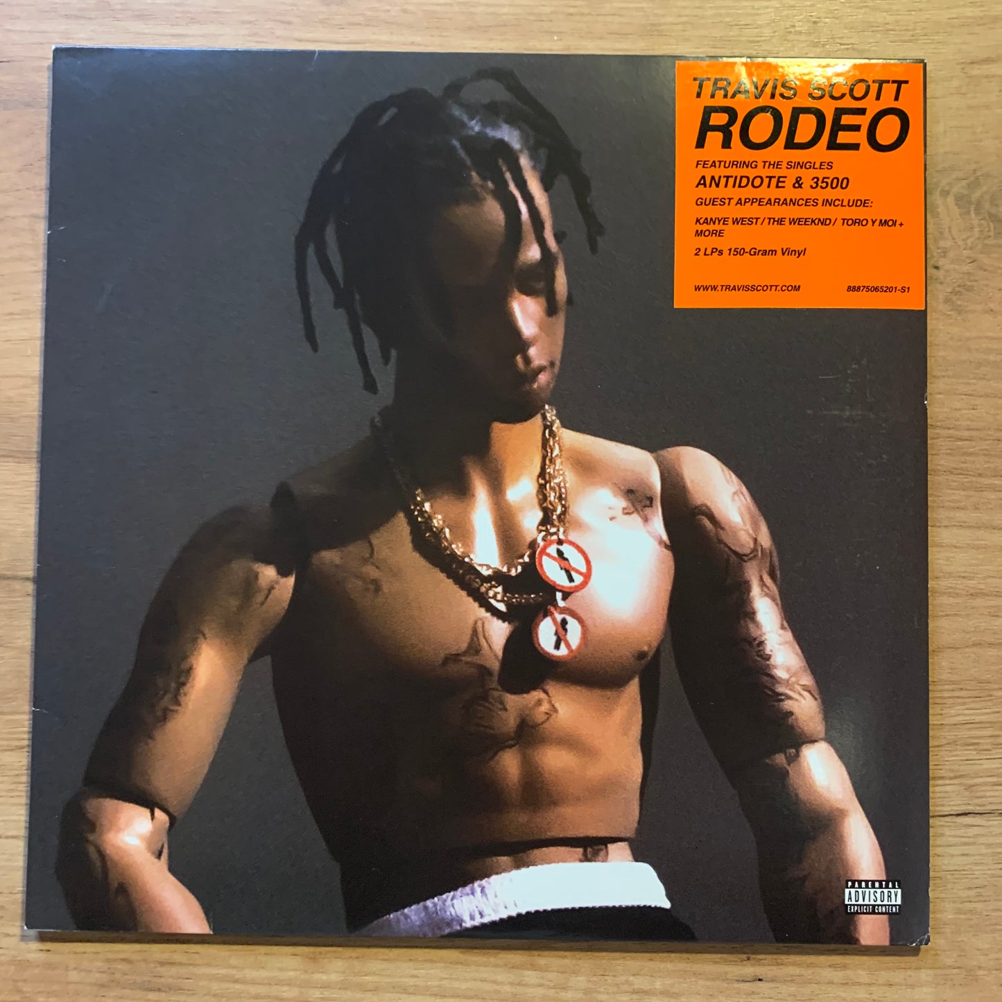 Travis Scott - Rodeo - Pochette recto avec sticker orange