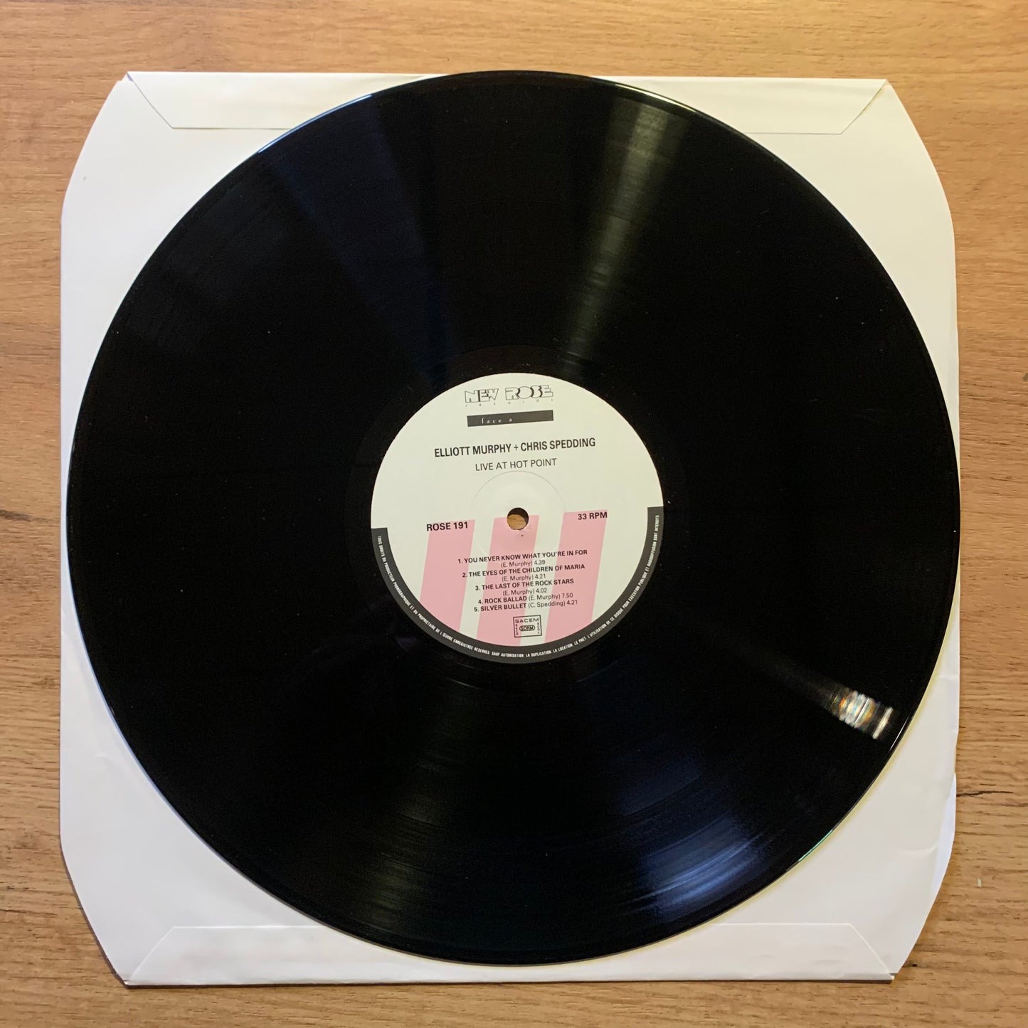 Elliott Murphy + Chris Spedding - Live At Hot Point - Pochette recto