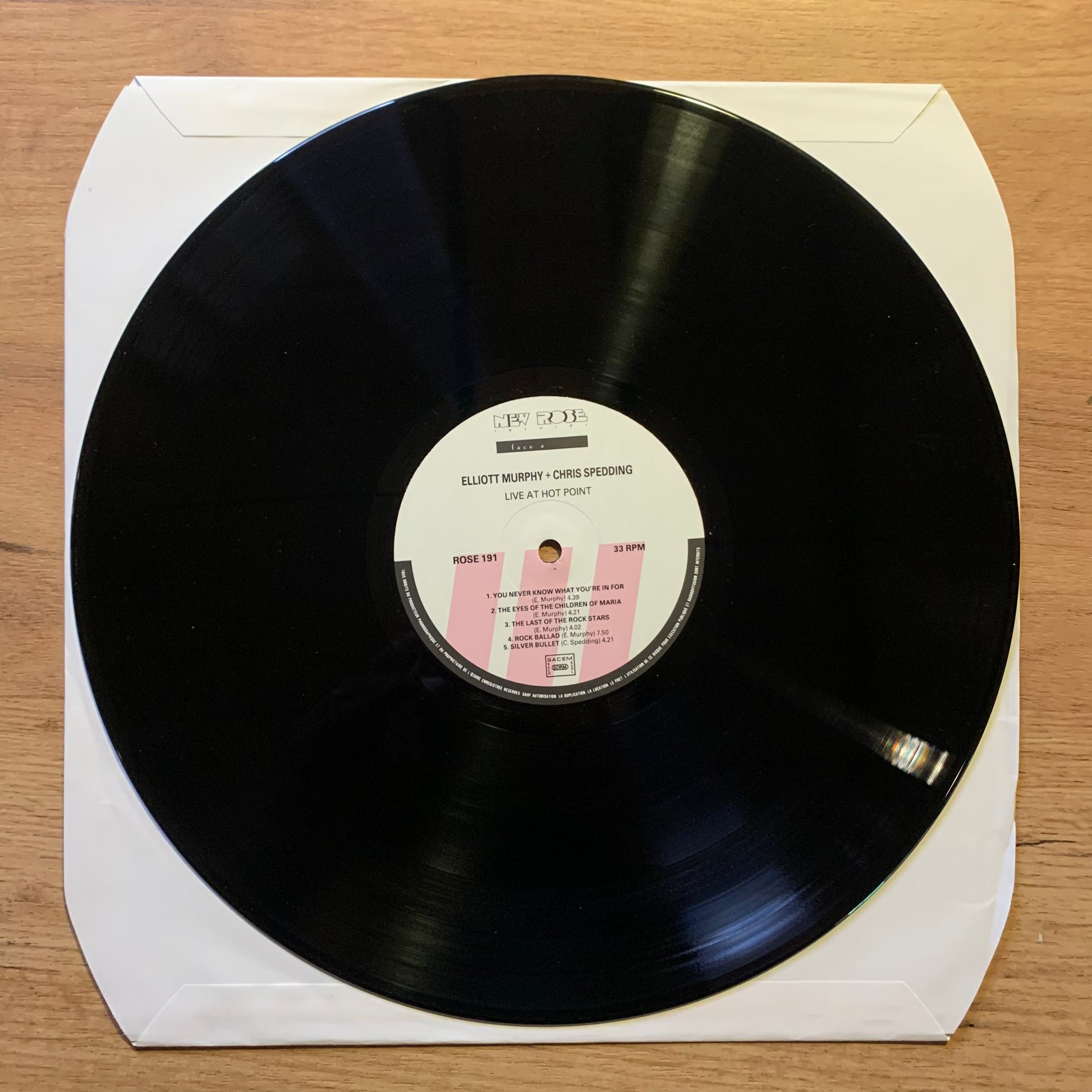 Elliott Murphy + Chris Spedding - Live At Hot Point - Pochette recto