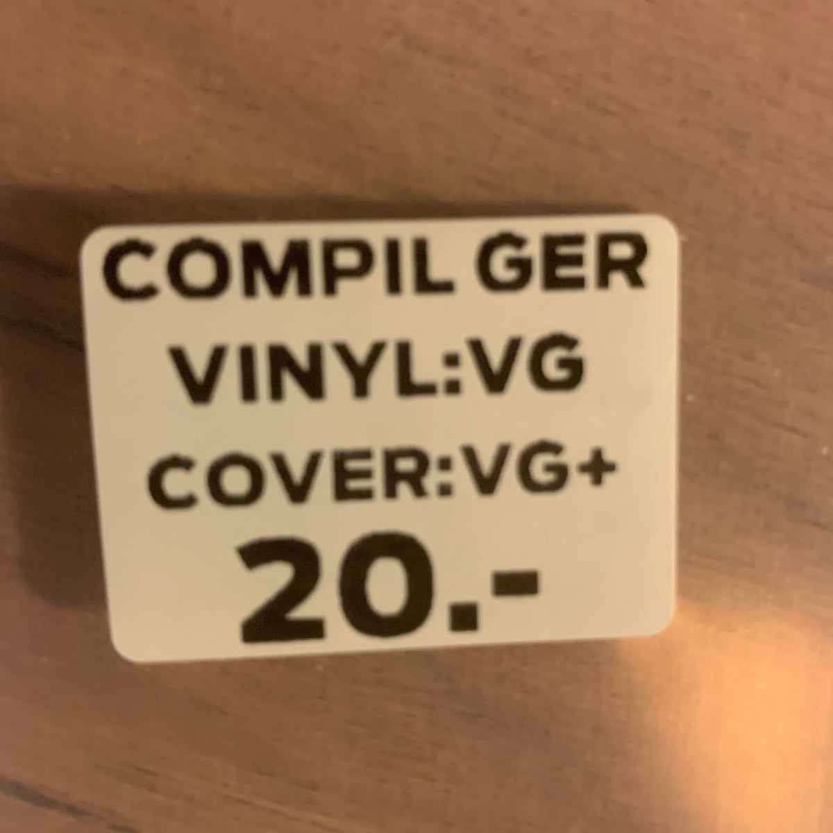 Étiquette état compilation GER VG VG+ 20 CHF