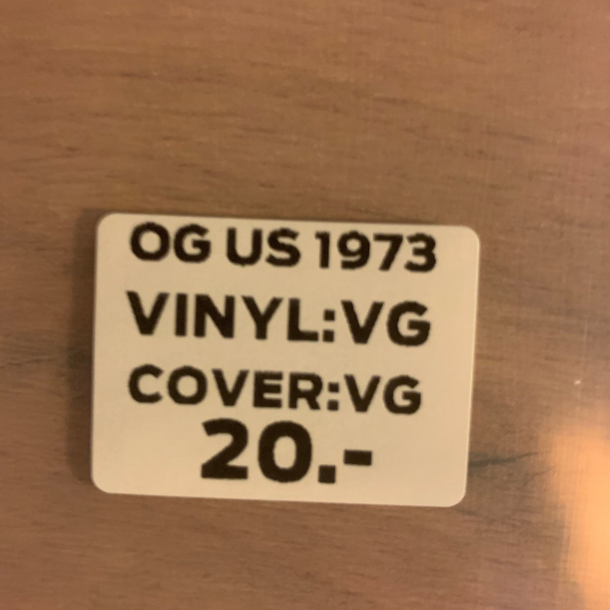 Étiquette état OG US 1973 VG VG 20 CHF