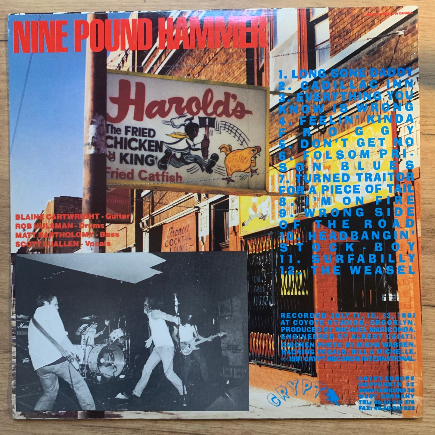 NINE POUND HAMMER - SMOKIN' TATERS...OG GER 1991...EX/EX
