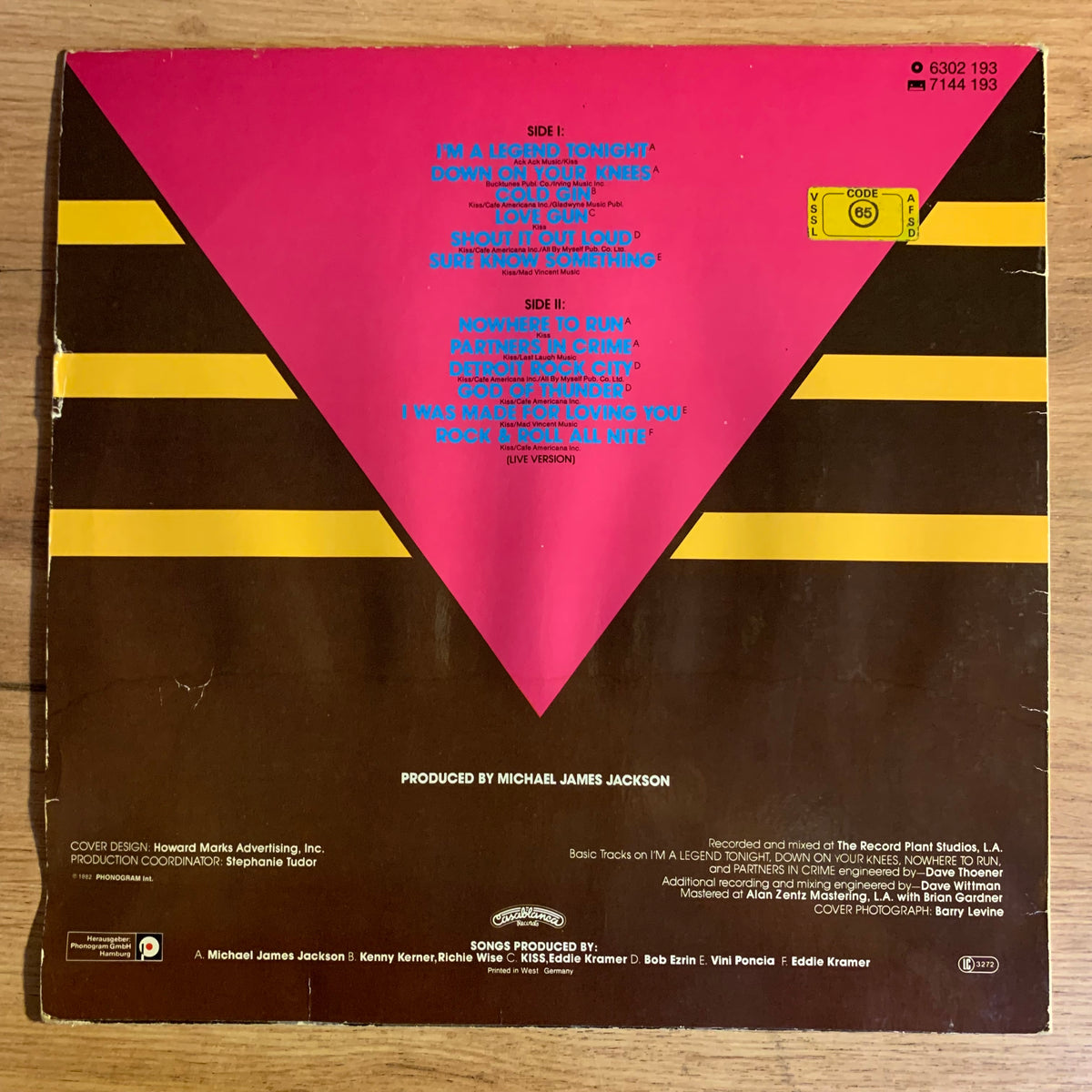 Kiss Killers - pochette verso