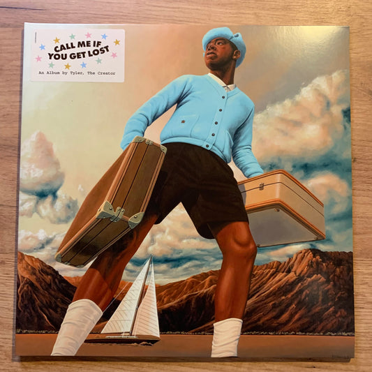 Tyler, The Creator - Call Me If You Get Lost - Pochette verso crème avec titre et étoiles