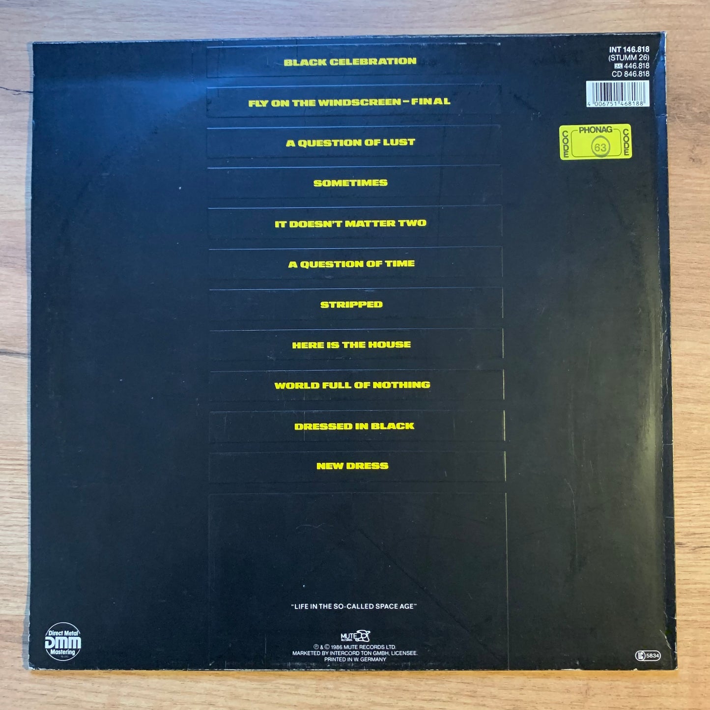DEPECHE MODE - BLACK CELEBRATION...OG GER 1986...VG/VG