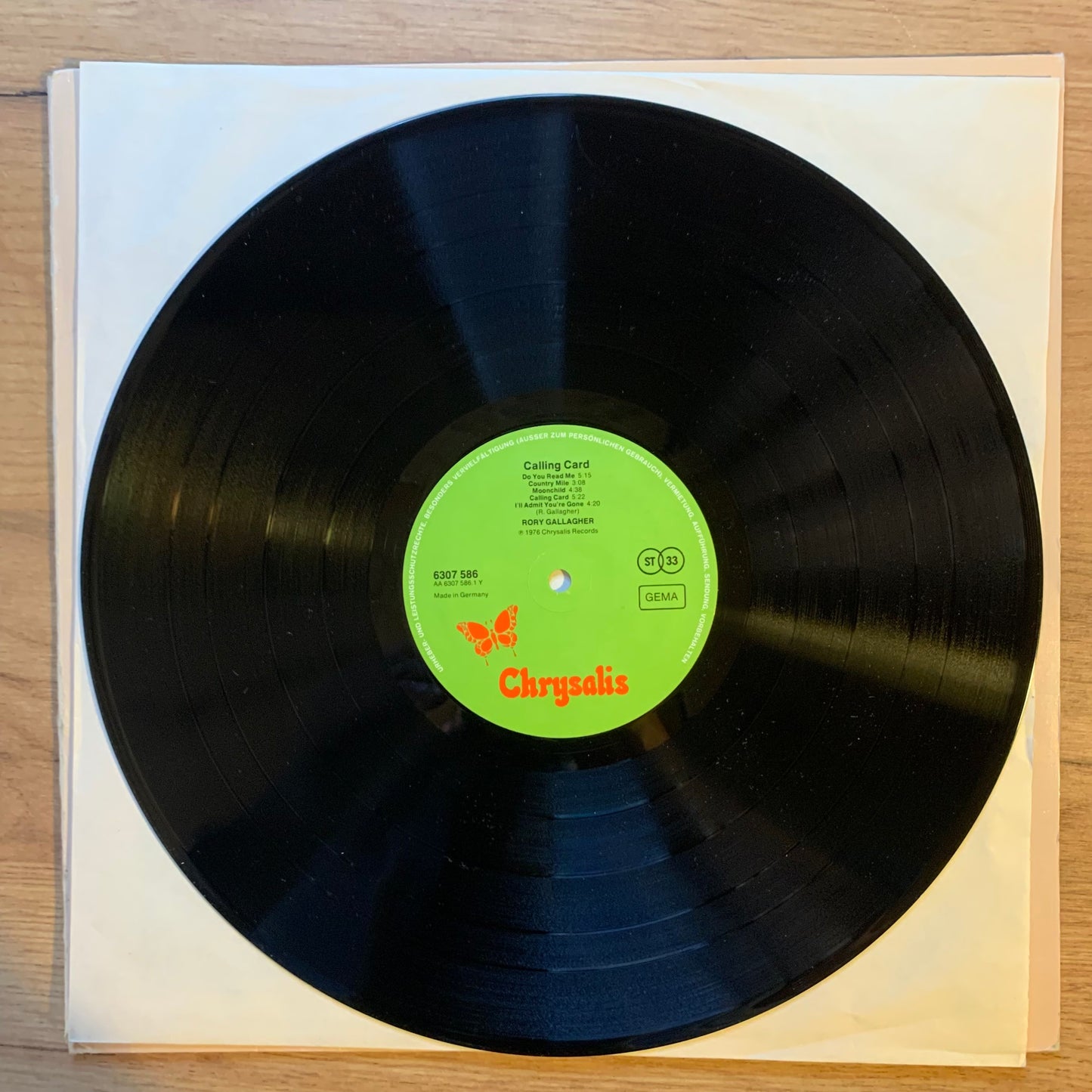 RORY GALLAGHER - CALLING CARD...OG GER 1976...VG++/VG+