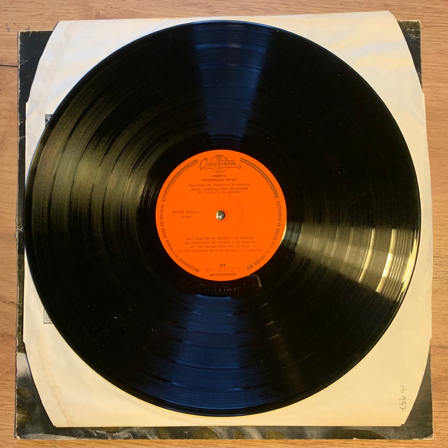 OMEGA - ÉJSZAKAI ORSZÁGÚT...OG HUN 1970...VG++/VG