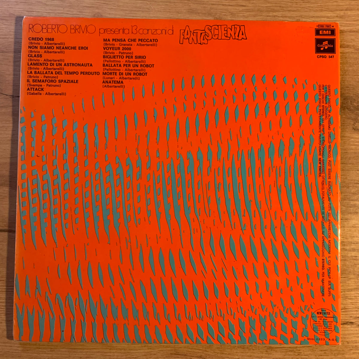 Pochette verso