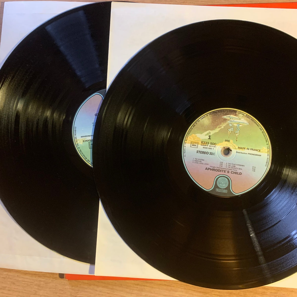 Les deux disques vinyles Vertigo